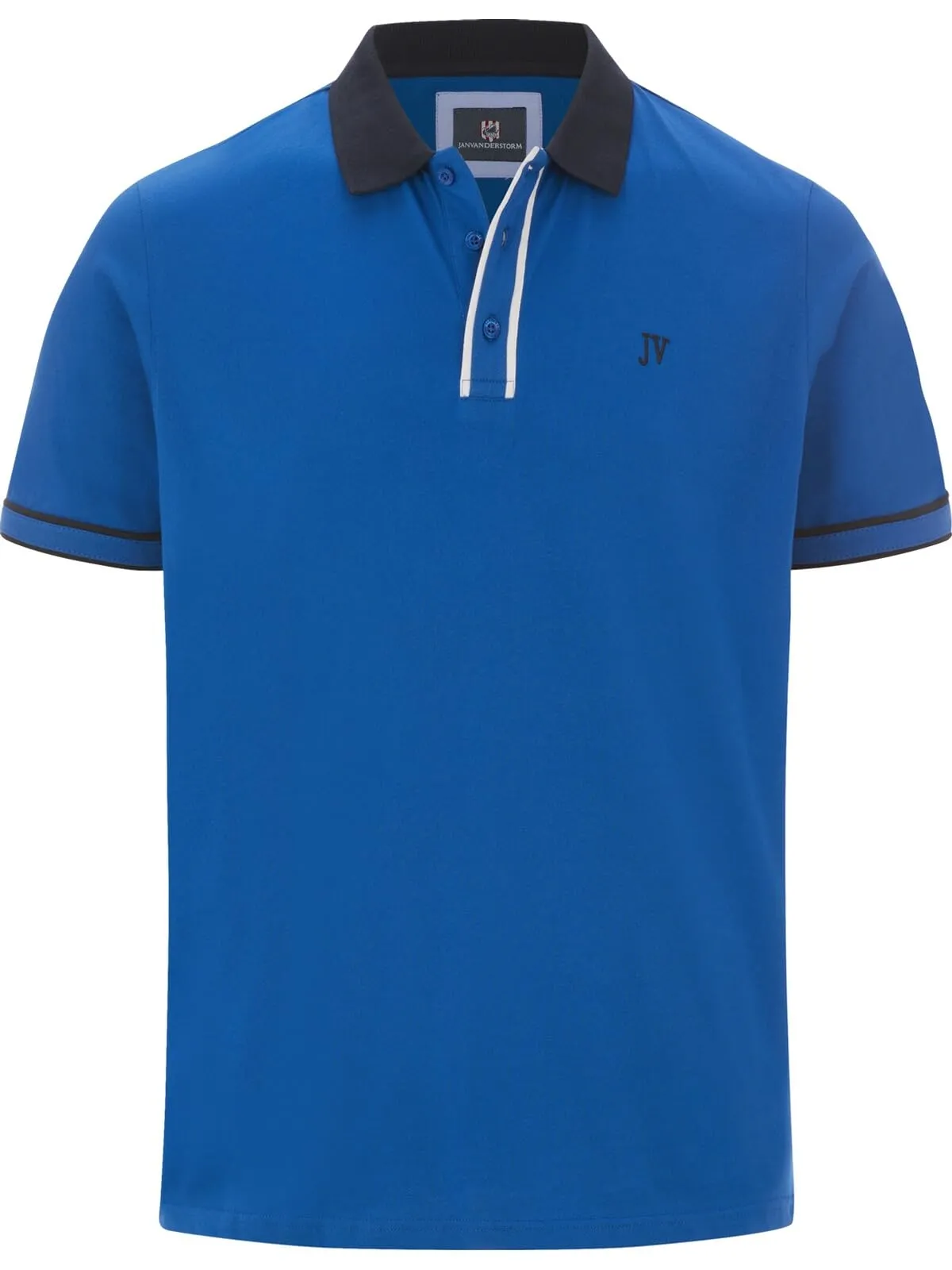 Jan Vanderstorm Polo da uomo Isfried, blu royal, XL - immagine 1