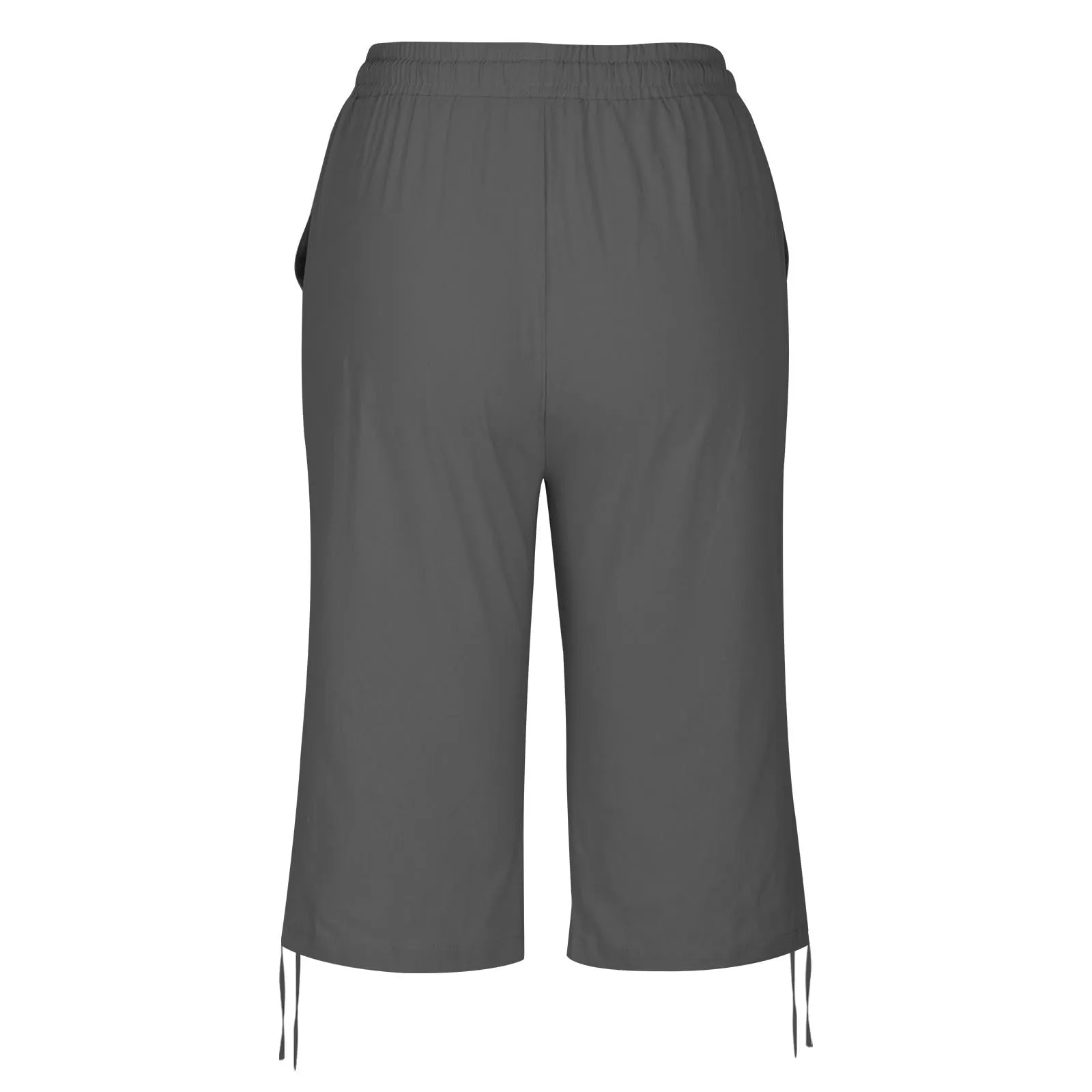HEONSATI Pinocchietti Donna Estivi Eleganti Pinocchietti Cotone E Lino Estivi Eleganti Pantalone 7/8 Leggeri Casual Pantaloni Cropped di Lino Morbidi Bermuda Palazzo di Svago Baggy Taglie Forti - immagine 5