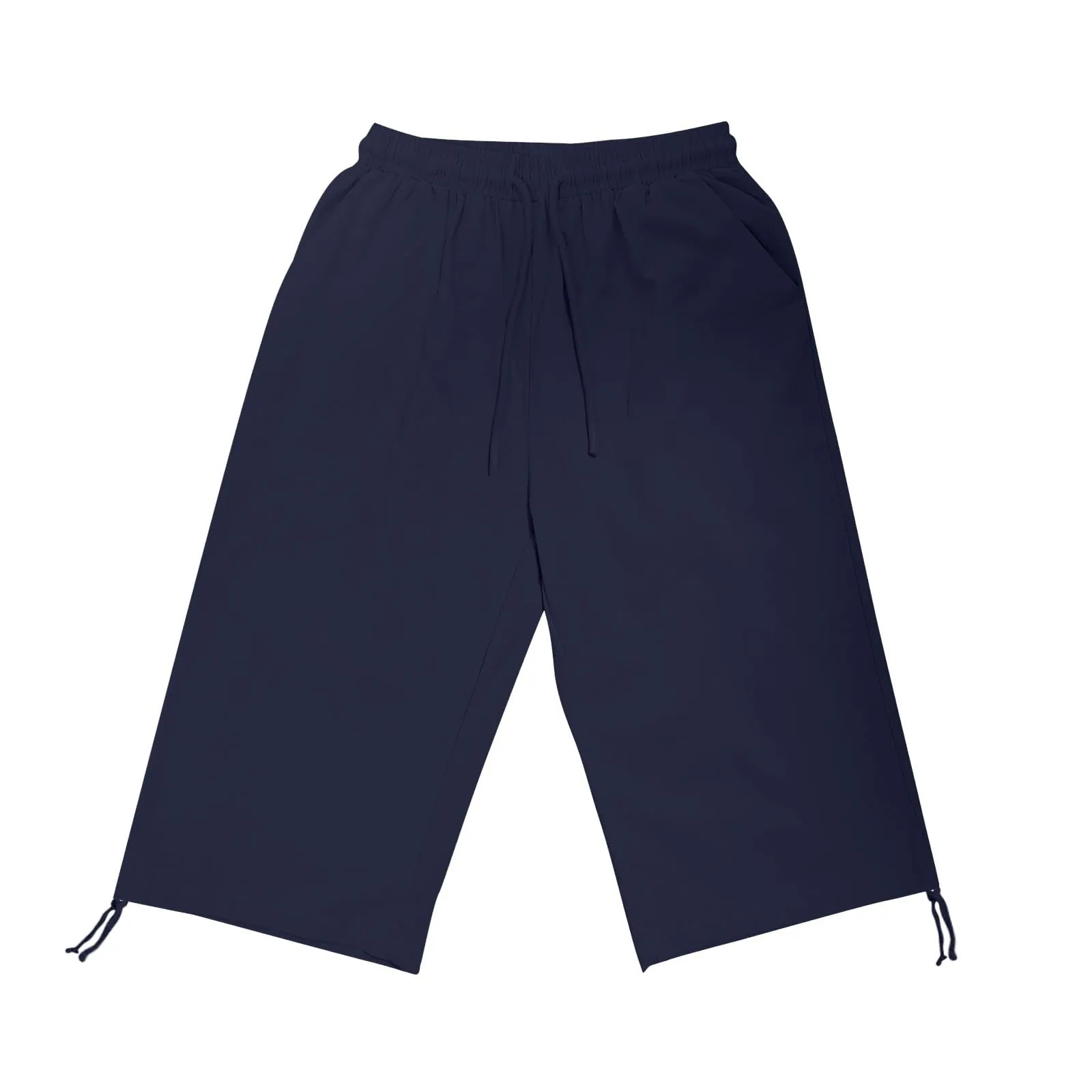 HEONSATI Pinocchietti Donna Estivi Eleganti Pinocchietti Cotone E Lino Estivi Eleganti Pantalone 7/8 Leggeri Casual Pantaloni Cropped di Lino Morbidi Bermuda Palazzo di Svago Baggy Taglie Forti - immagine 3