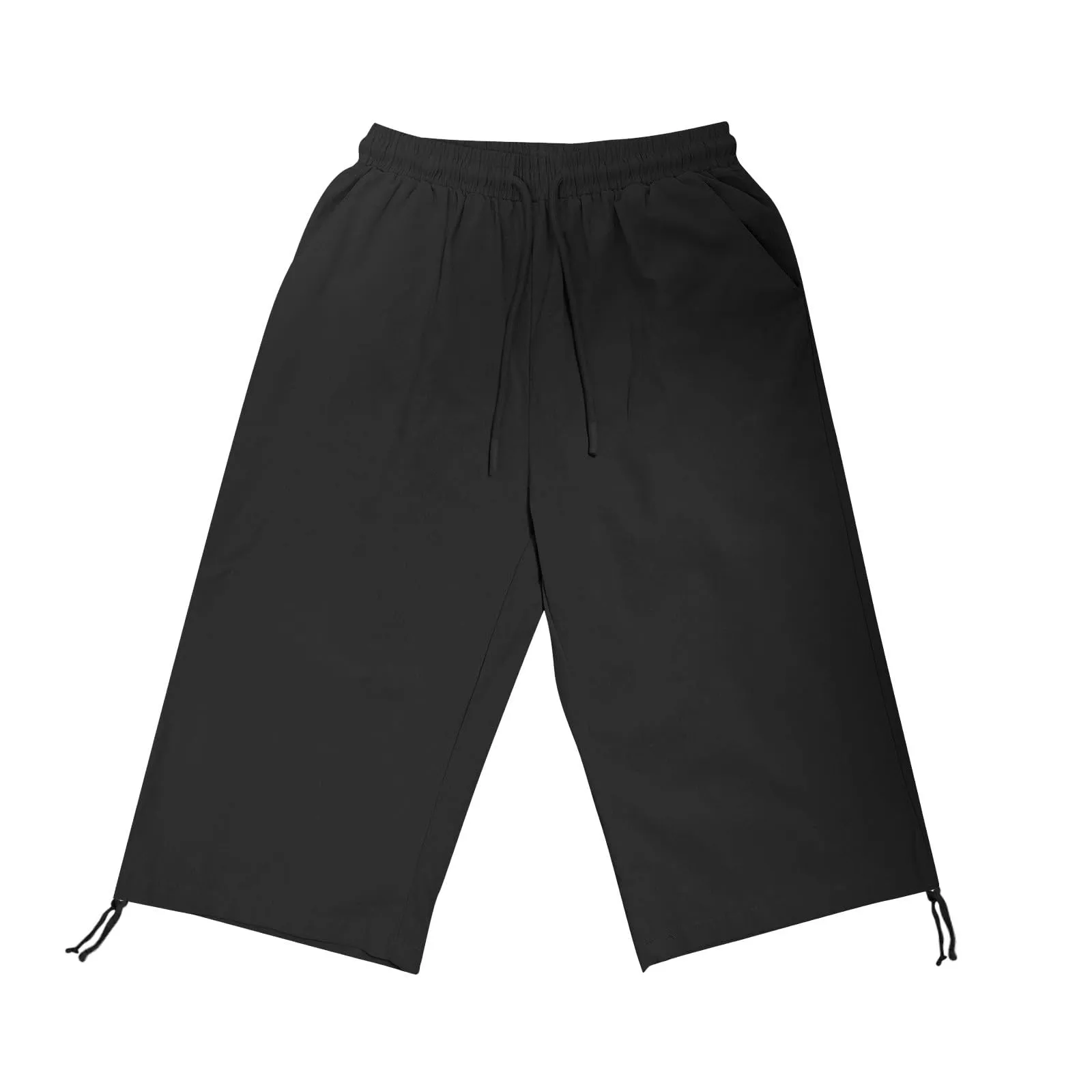 HEONSATI Pinocchietti Donna Estivi Eleganti Pinocchietti Cotone E Lino Estivi Eleganti Pantalone 7/8 Leggeri Casual Pantaloni Cropped di Lino Morbidi Bermuda Palazzo di Svago Baggy Taglie Forti - immagine 3
