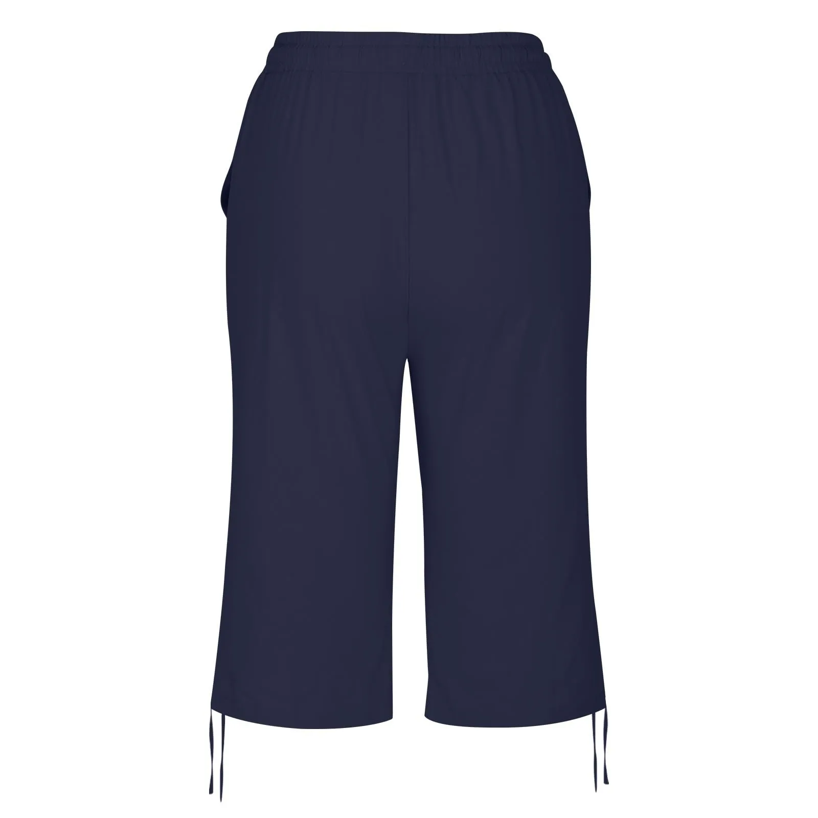 HEONSATI Pinocchietti Donna Estivi Eleganti Pinocchietti Cotone E Lino Estivi Eleganti Pantalone 7/8 Leggeri Casual Pantaloni Cropped di Lino Morbidi Bermuda Palazzo di Svago Baggy Taglie Forti - immagine 5