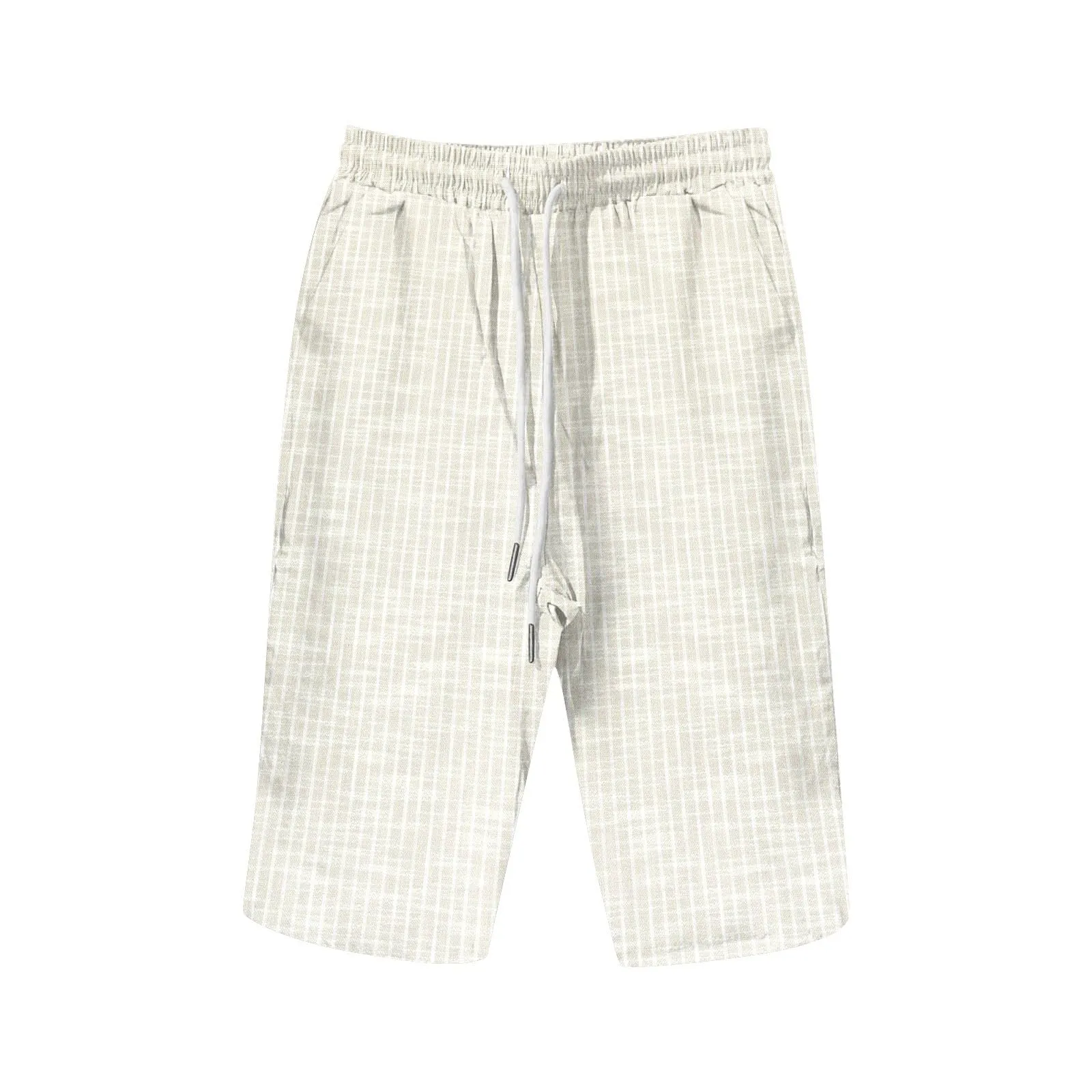 HEONSATI Pinocchietto Taglie Forti Donna Pantalone Eleganti Casual Sportivi Bermuda Capri Cotone E Lino Leggeri Pantaloni 3/4 in Cotone Taglie Forti Pinocchietti Palazzo Larghi Spiaggia Baggy - immagine 3