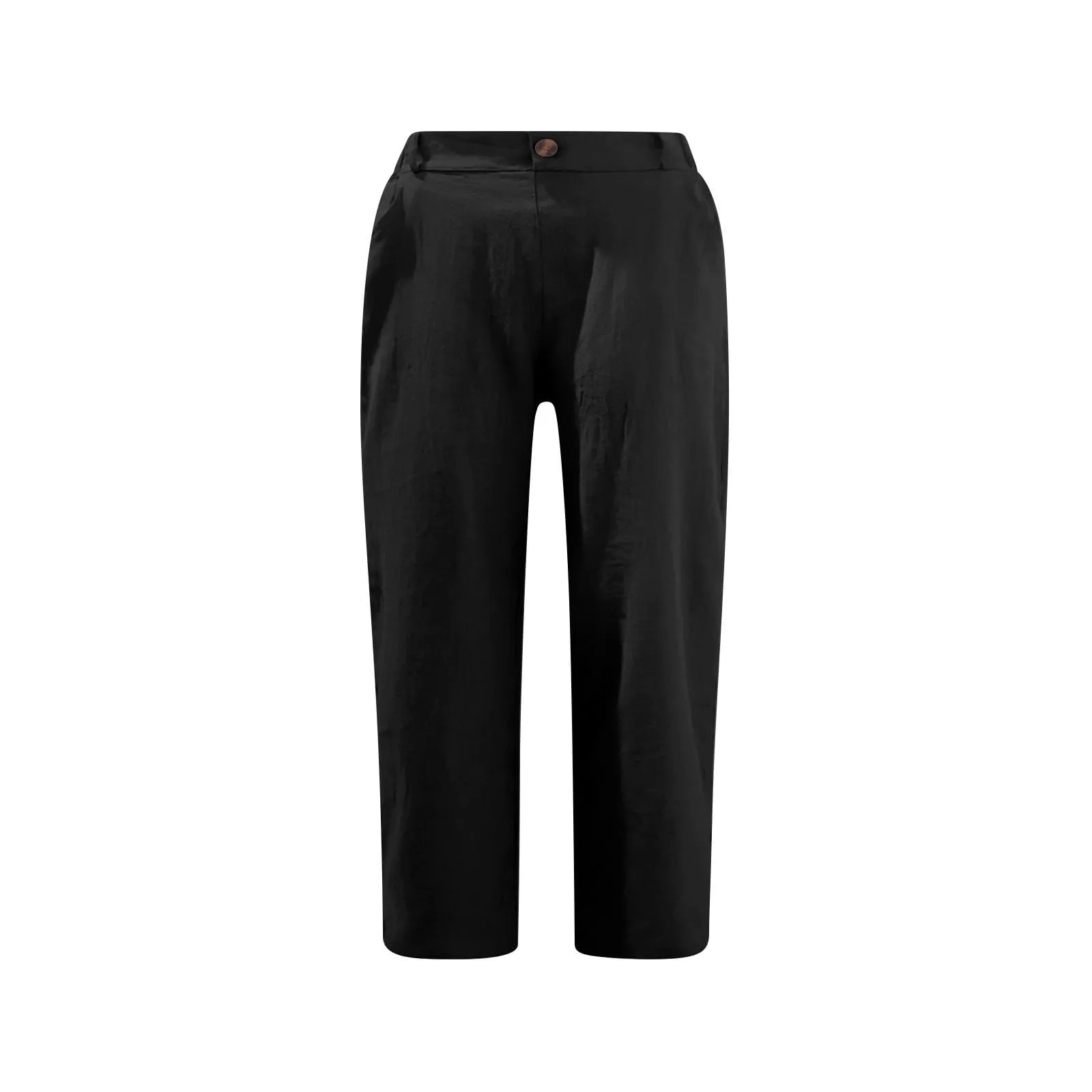 HEONSATI Pinocchietto Estivo Donna Bermuda Estivi Eleganti Casual Pantaloni 3/4 da Donna Leggeri Pinocchietti Capri di Lino Sciolto Pantalone al Ginocchio Larghi Shorts Sportivi Coulisse Regolabile - immagine 3