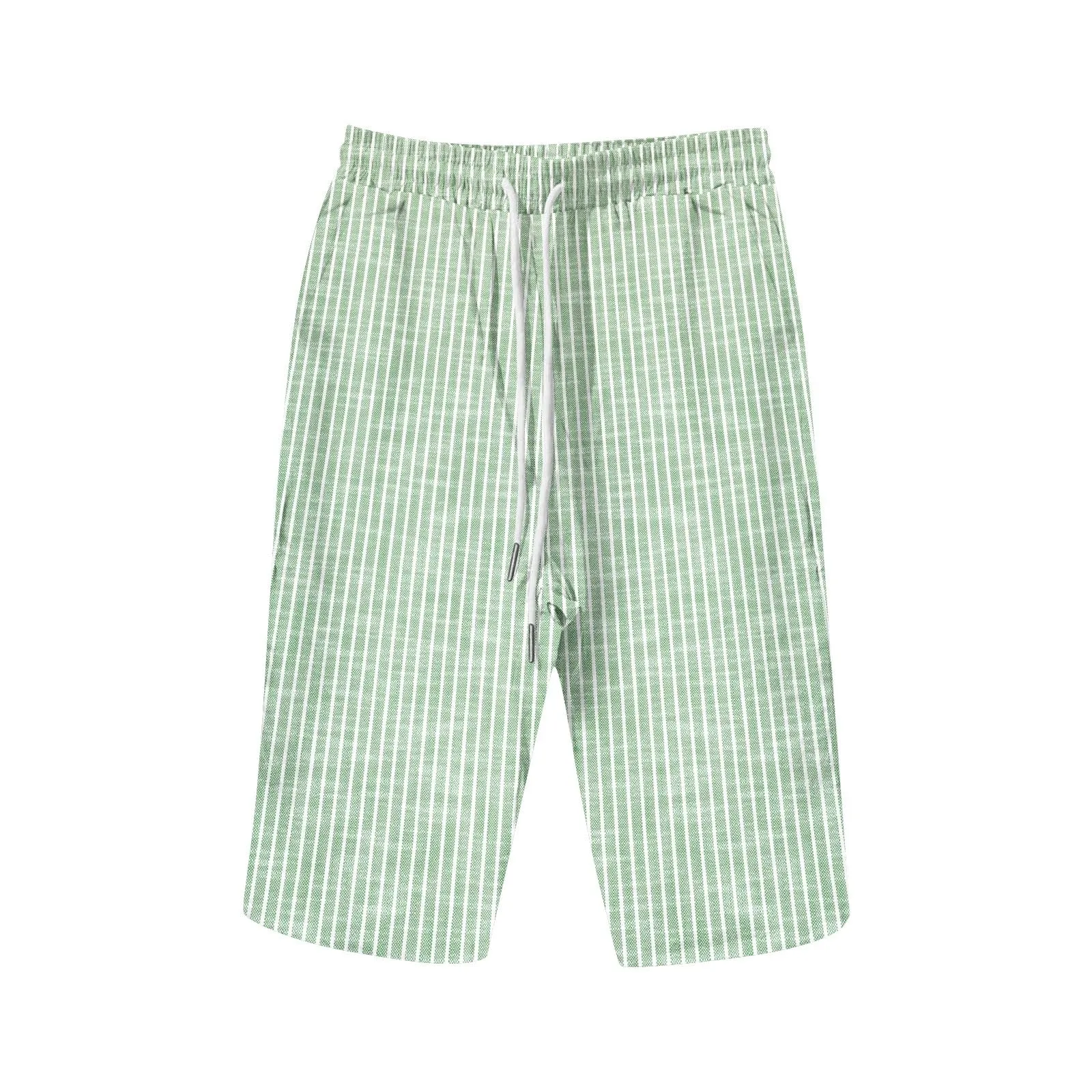 HEONSATI Pinocchietto Taglie Forti Donna Pantalone Eleganti Casual Sportivi Bermuda Capri Cotone E Lino Leggeri Pantaloni 3/4 in Cotone Taglie Forti Pinocchietti Palazzo Larghi Spiaggia Baggy - immagine 3