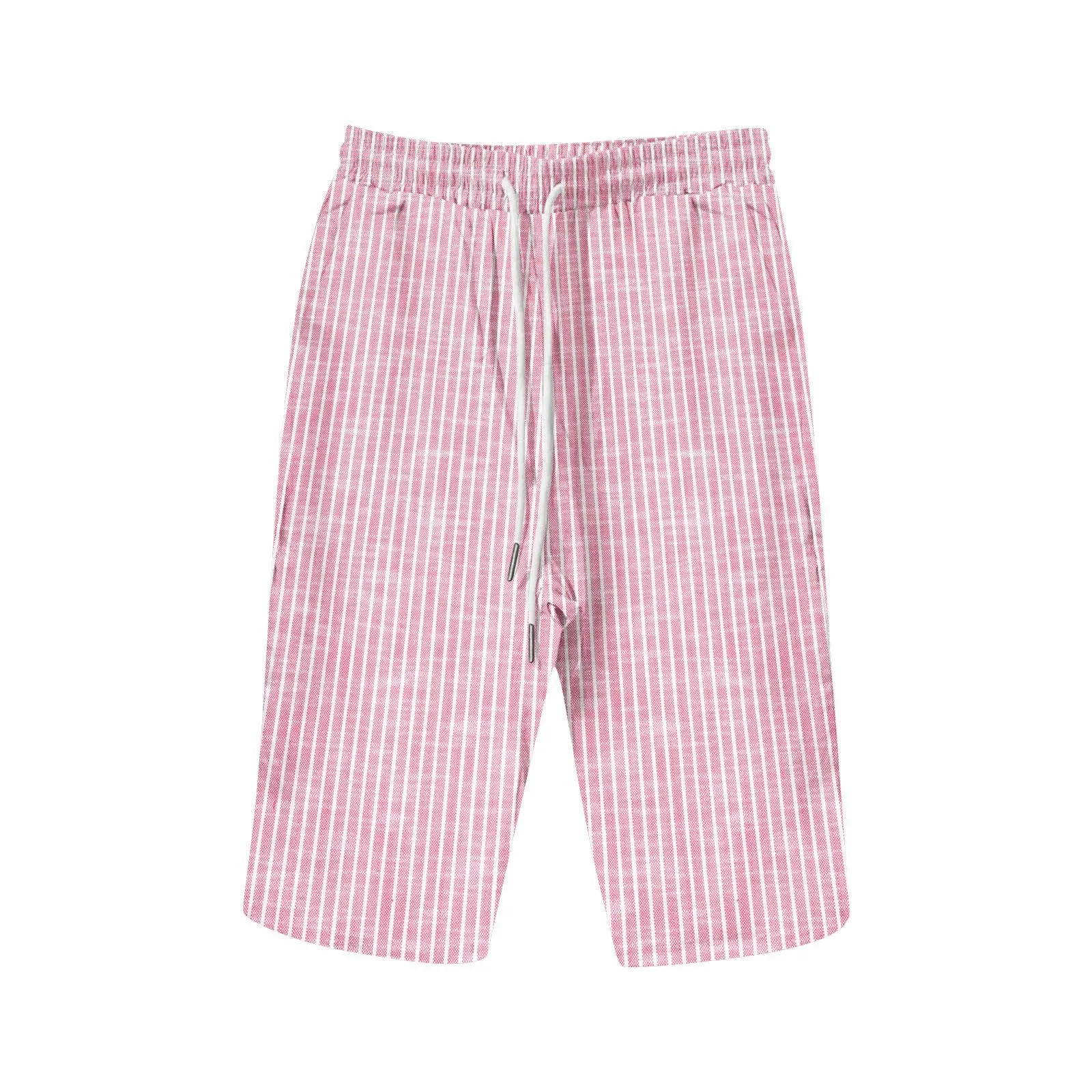 HEONSATI Pinocchietto Taglie Forti Donna Pantalone Eleganti Casual Sportivi Bermuda Capri Cotone E Lino Leggeri Pantaloni 3/4 in Cotone Taglie Forti Pinocchietti Palazzo Larghi Spiaggia Baggy - immagine 3