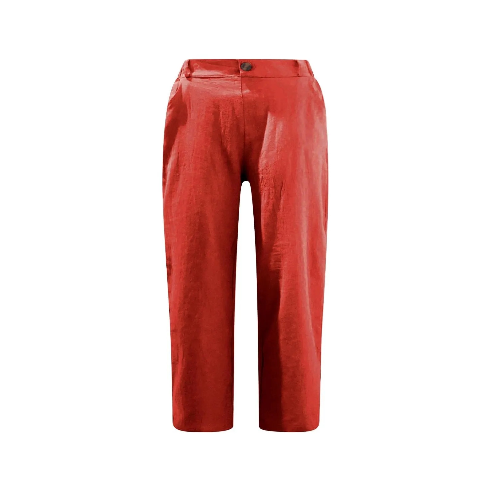 HEONSATI Pinocchietto Estivo Donna Bermuda Estivi Eleganti Casual Pantaloni 3/4 da Donna Leggeri Pinocchietti Capri di Lino Sciolto Pantalone al Ginocchio Larghi Shorts Sportivi Coulisse Regolabile - immagine 3