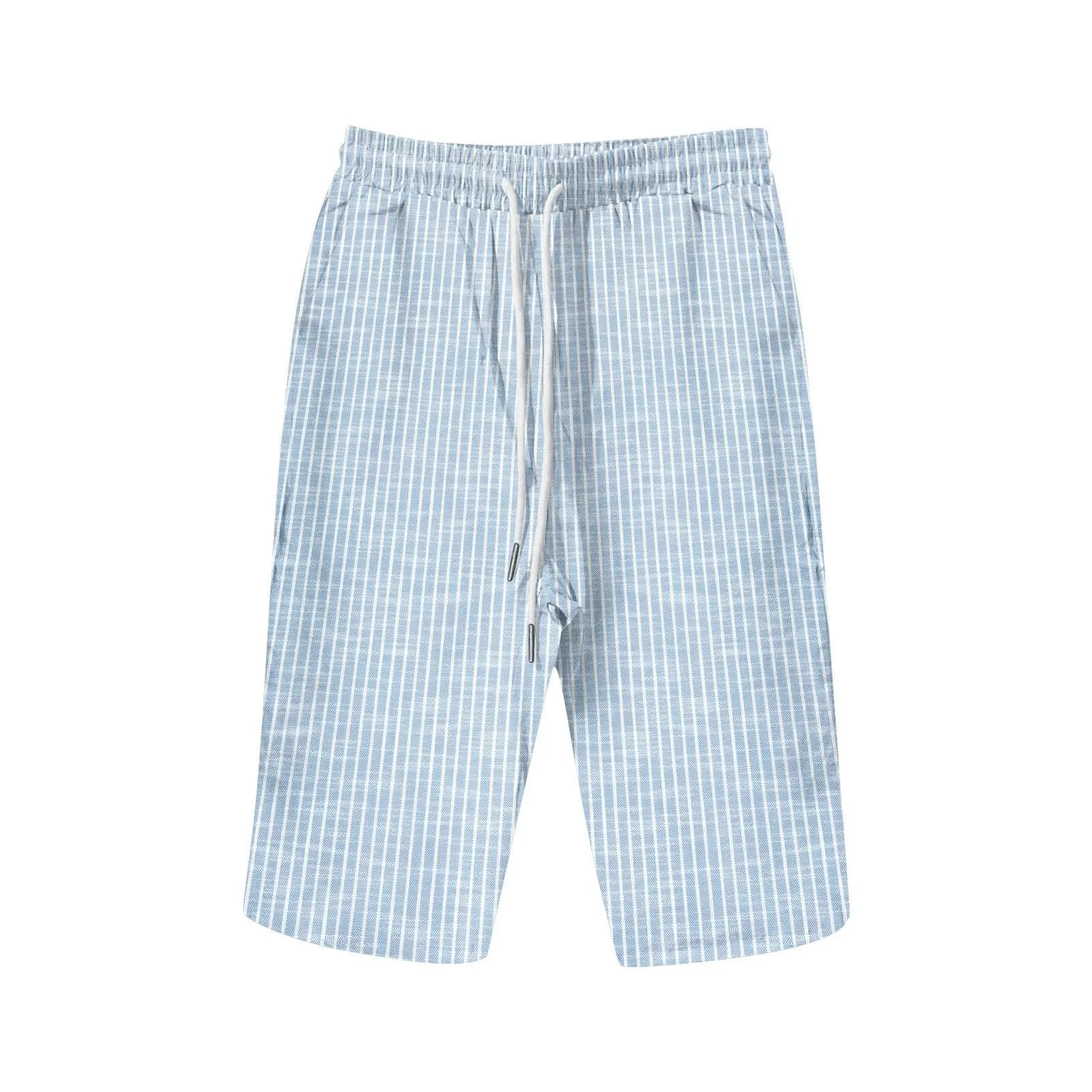 HEONSATI Pinocchietto Taglie Forti Donna Pantalone Eleganti Casual Sportivi Bermuda Capri Cotone E Lino Leggeri Pantaloni 3/4 in Cotone Taglie Forti Pinocchietti Palazzo Larghi Spiaggia Baggy - immagine 3