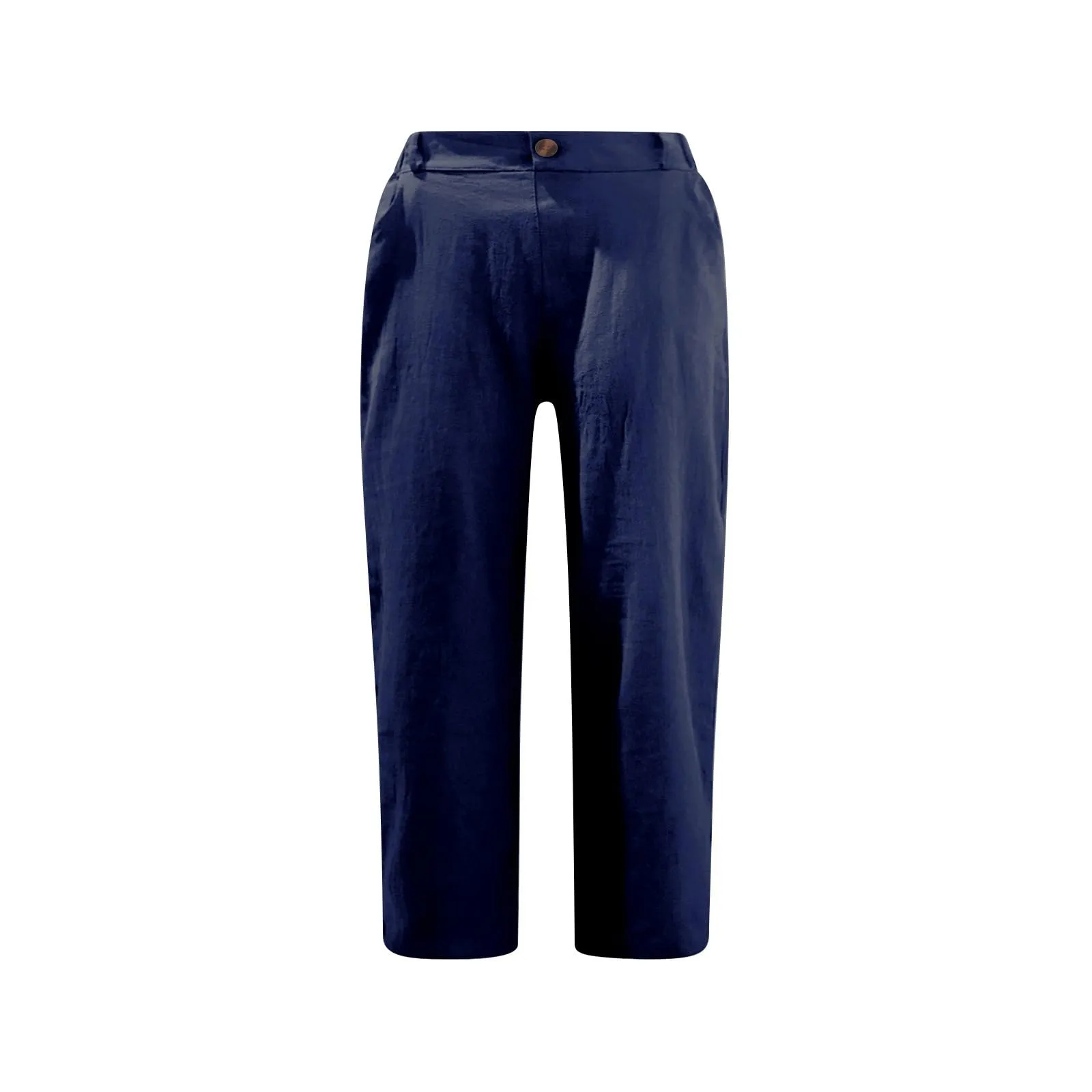 HEONSATI Pinocchietto Estivo Donna Bermuda Estivi Eleganti Casual Pantaloni 3/4 da Donna Leggeri Pinocchietti Capri di Lino Sciolto Pantalone al Ginocchio Larghi Shorts Sportivi Coulisse Regolabile - immagine 3