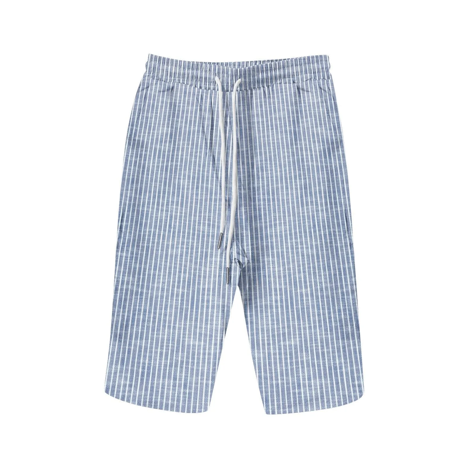 HEONSATI Pinocchietto Taglie Forti Donna Pantalone Eleganti Casual Sportivi Bermuda Capri Cotone E Lino Leggeri Pantaloni 3/4 in Cotone Taglie Forti Pinocchietti Palazzo Larghi Spiaggia Baggy - immagine 3