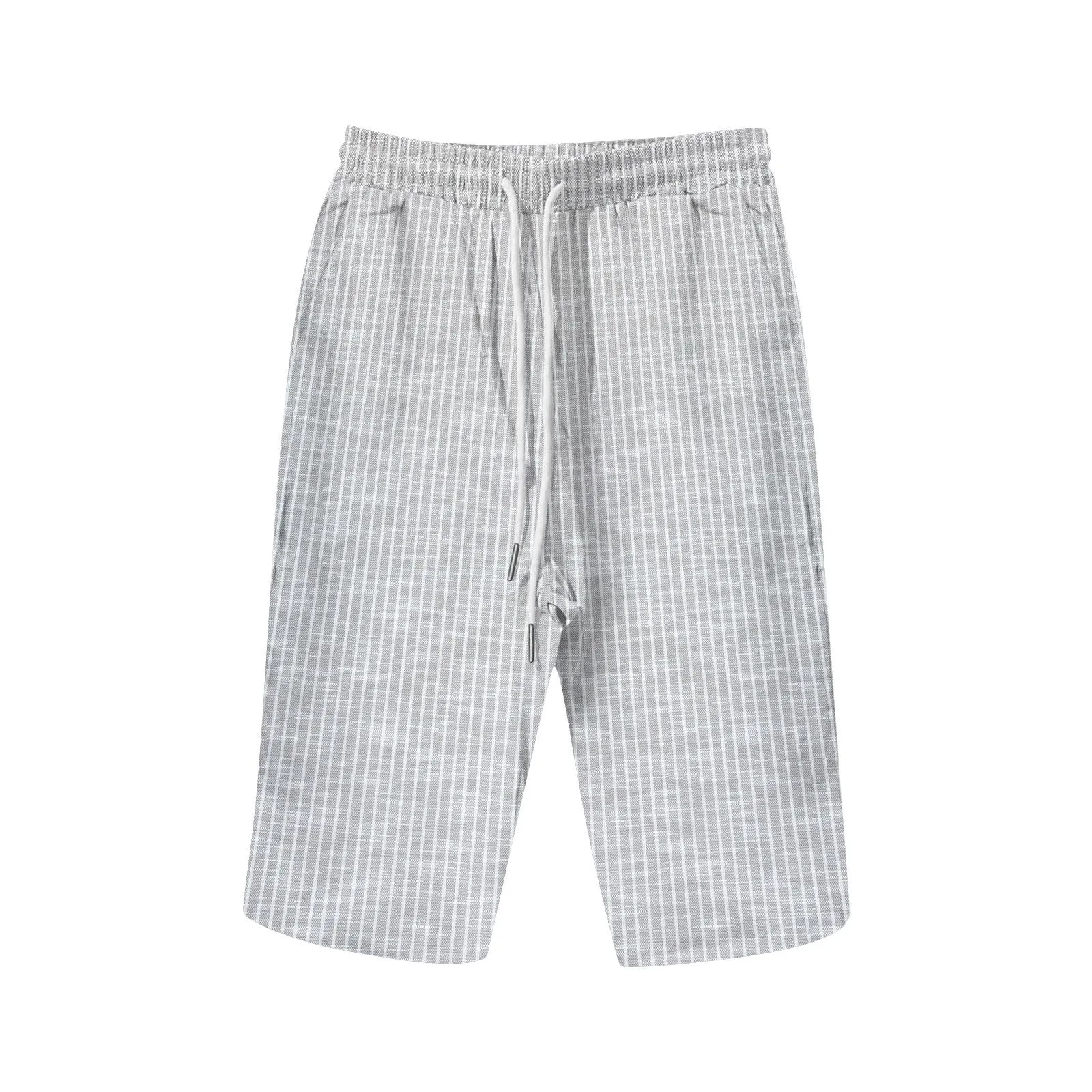 HEONSATI Pinocchietto Taglie Forti Donna Pantalone Eleganti Casual Sportivi Bermuda Capri Cotone E Lino Leggeri Pantaloni 3/4 in Cotone Taglie Forti Pinocchietti Palazzo Larghi Spiaggia Baggy - immagine 3