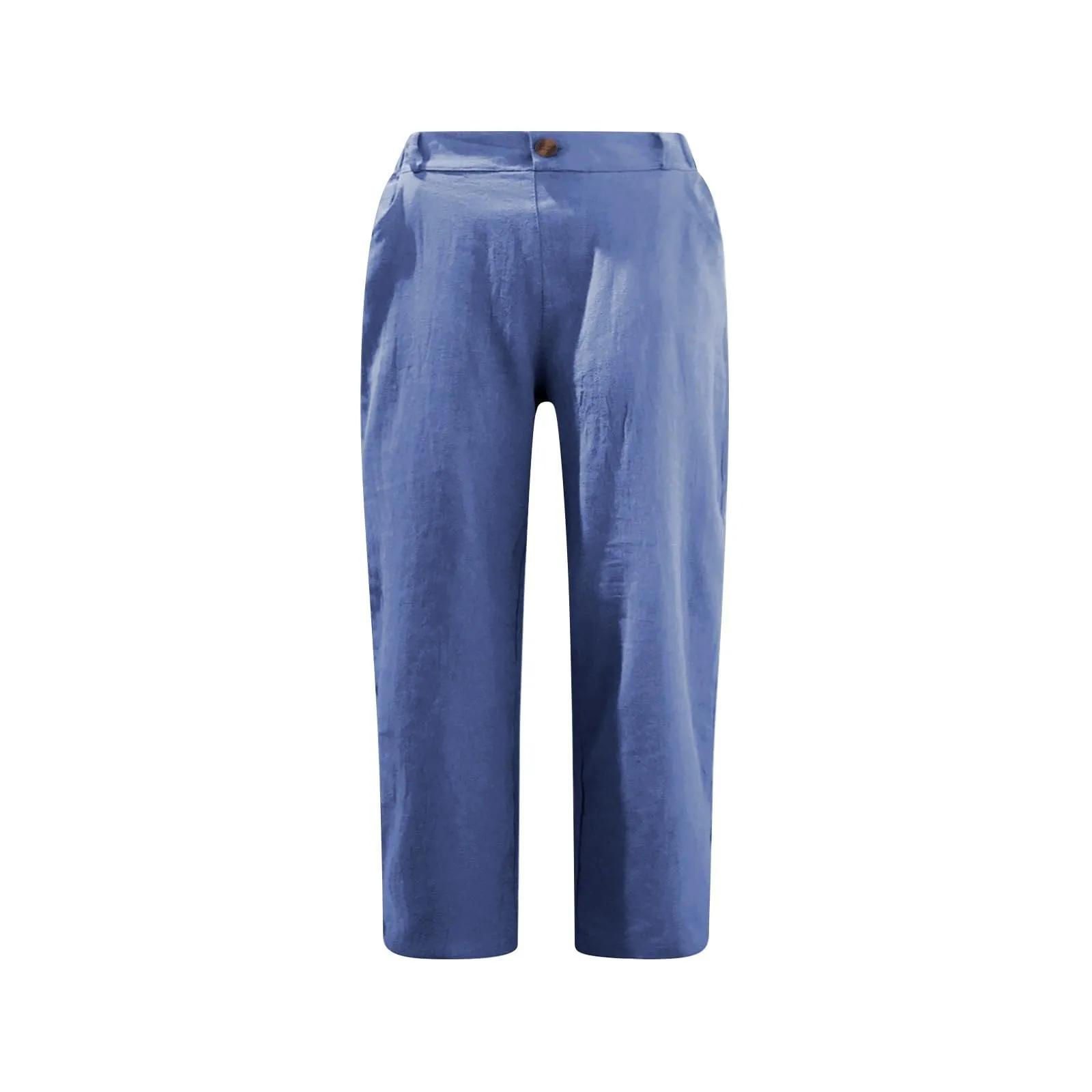 HEONSATI Pinocchietto Estivo Donna Bermuda Estivi Eleganti Casual Pantaloni 3/4 da Donna Leggeri Pinocchietti Capri di Lino Sciolto Pantalone al Ginocchio Larghi Shorts Sportivi Coulisse Regolabile - immagine 3