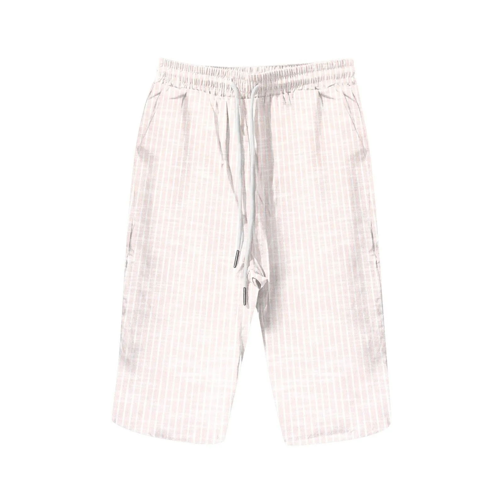 HEONSATI Pinocchietto Taglie Forti Donna Pantalone Eleganti Casual Sportivi Bermuda Capri Cotone E Lino Leggeri Pantaloni 3/4 in Cotone Taglie Forti Pinocchietti Palazzo Larghi Spiaggia Baggy - immagine 3