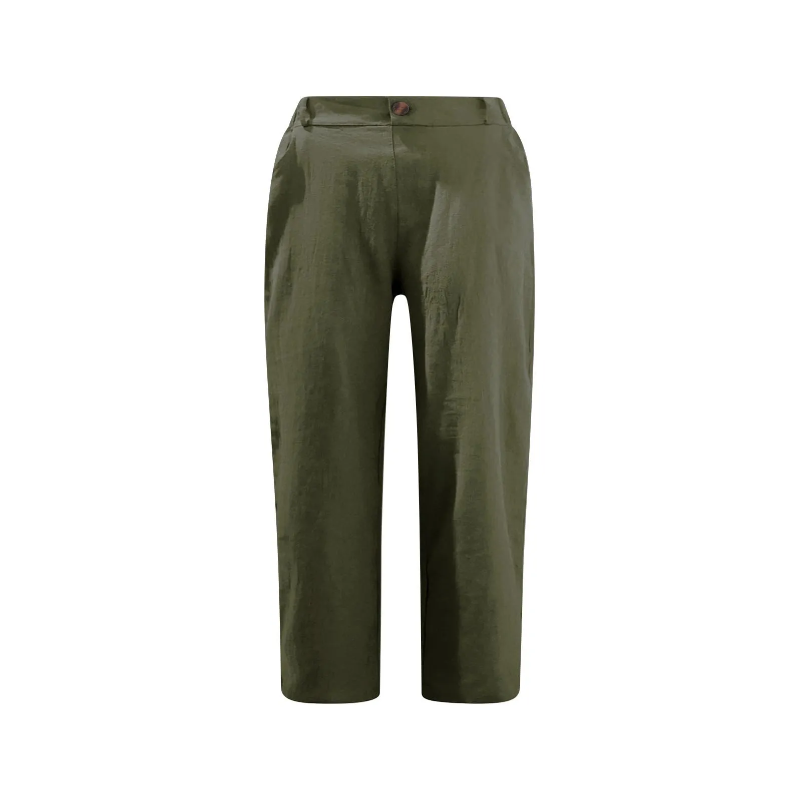 HEONSATI Pinocchietto Estivo Donna Bermuda Estivi Eleganti Casual Pantaloni 3/4 da Donna Leggeri Pinocchietti Capri di Lino Sciolto Pantalone al Ginocchio Larghi Shorts Sportivi Coulisse Regolabile - immagine 3