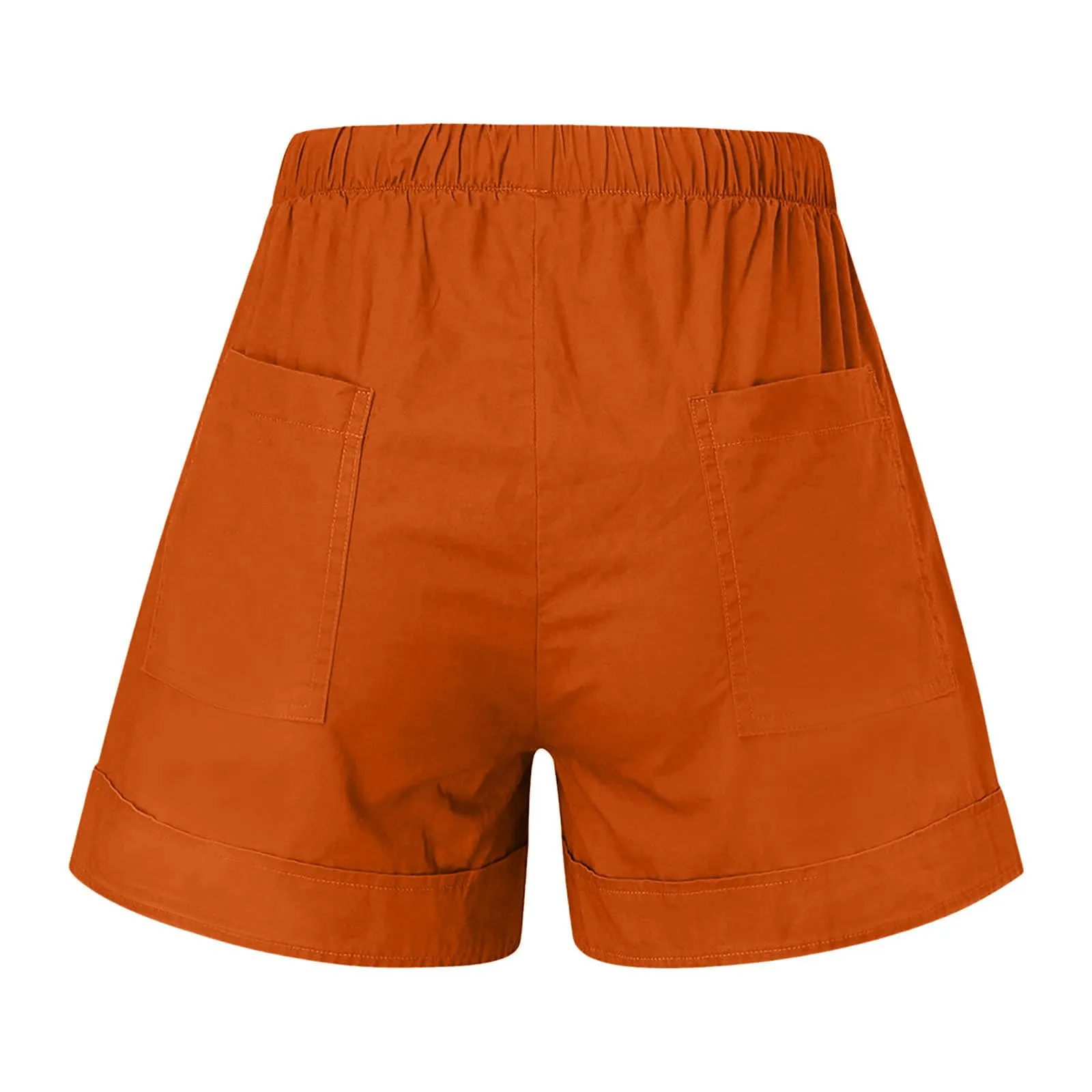 AnnSemo - Pantaloncini estivi da donna UK Plus Size con tasche, vita alta elasticizzata, in cotone, gamba dritta, pantaloni sportivi da palestra, sportivi, hot pants, coulisse, larghi, da yoga, da - immagine 6