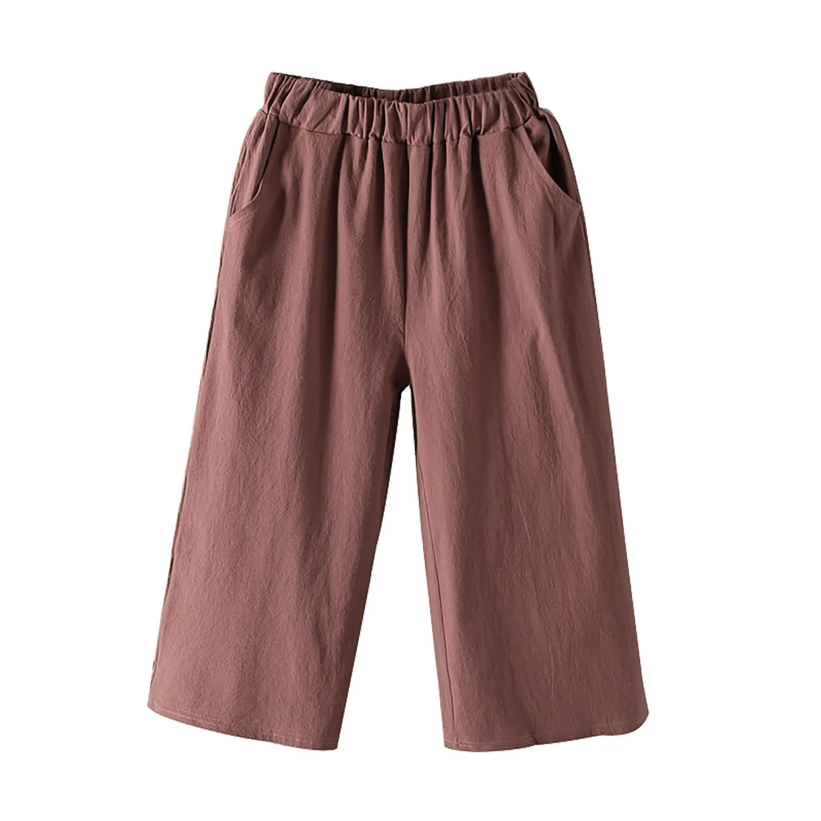 Pinocchietto Donna Taglie Forti Pinocchietti Sportivi Cotone E Lino Casual Bermuda Cropped Leggeri Da Donna Pantalone 3/4 Di Lino Traspiranti Pantaloni Palazzo Larghi Shorts Estivi Taglie Forti - immagine 4