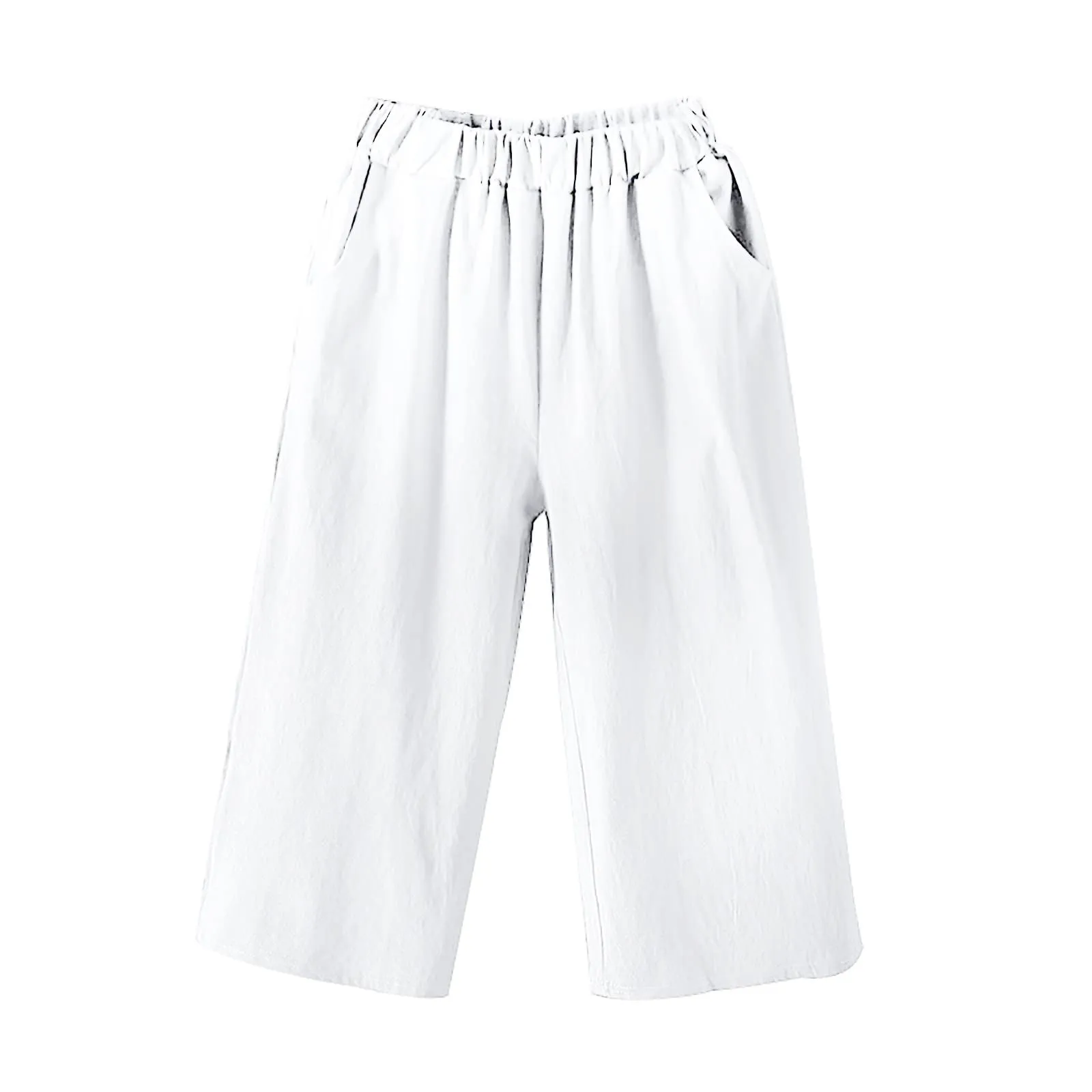 Pinocchietto Donna Taglie Forti Pinocchietti Sportivi Cotone E Lino Casual Bermuda Cropped Leggeri Da Donna Pantalone 3/4 Di Lino Traspiranti Pantaloni Palazzo Larghi Shorts Estivi Taglie Forti - immagine 5