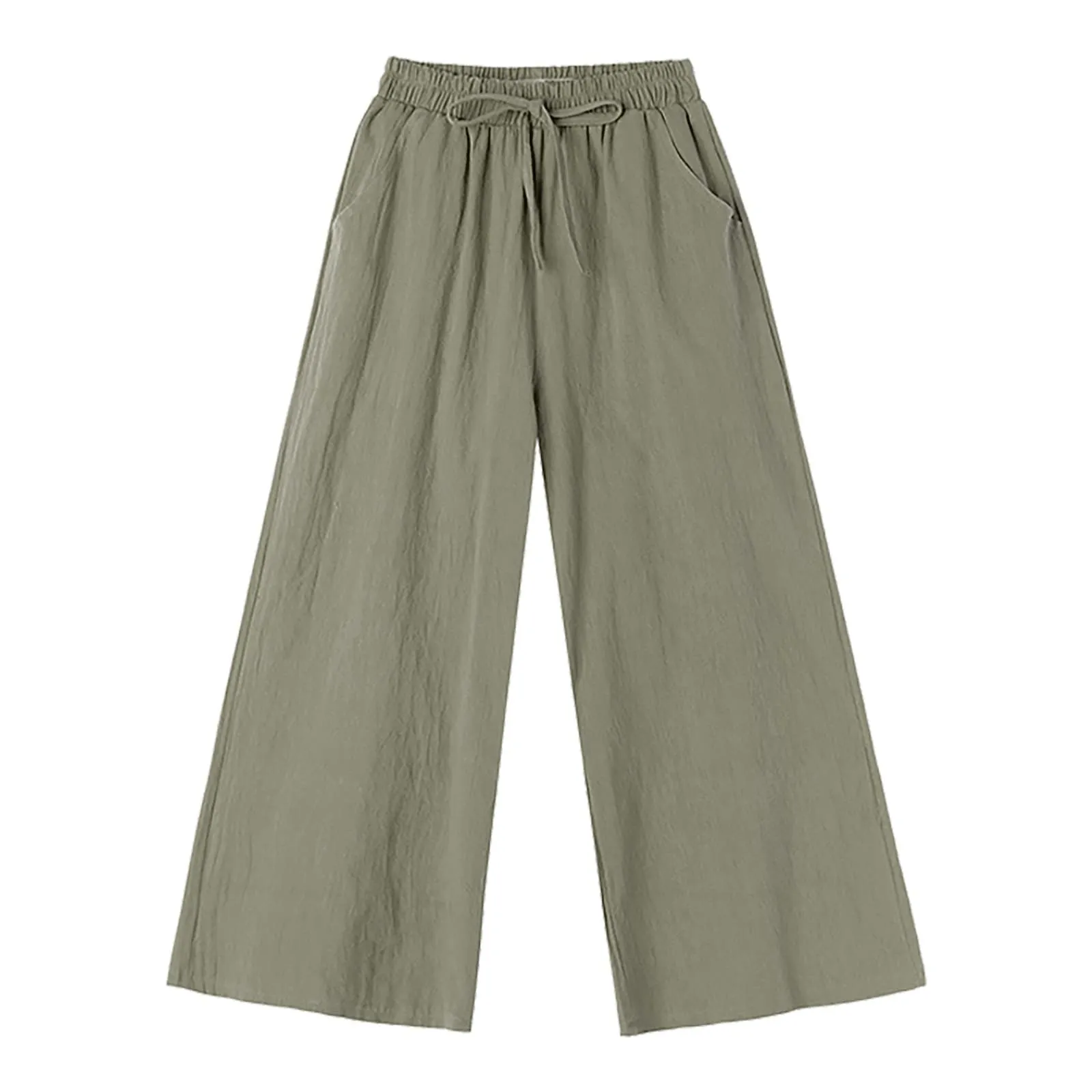 Pinocchietti Estivi Donna Pantaloni Eleganti Sportivi Estivi Pinocchietti 3/4 Cotone E Lino Leggeri Bermuda Capri Di Cotone Elasticizzati Pantalone Della Tuta Da Corsa Pants Da Donna Taglie Forti - immagine 6