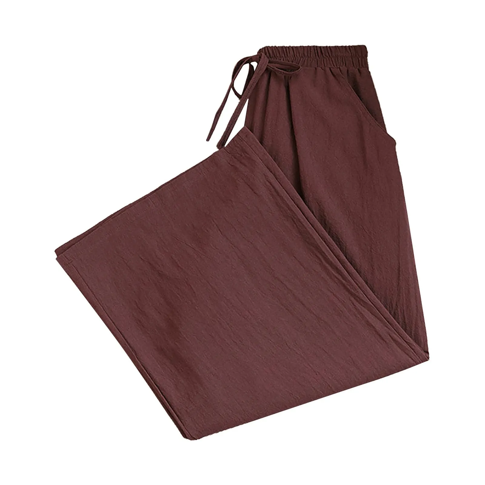 Pinocchietti Estivi Donna Pantaloni Eleganti Sportivi Estivi Pinocchietti 3/4 Cotone E Lino Leggeri Bermuda Capri Di Cotone Elasticizzati Pantalone Della Tuta Da Corsa Pants Da Donna Taglie Forti - immagine 6