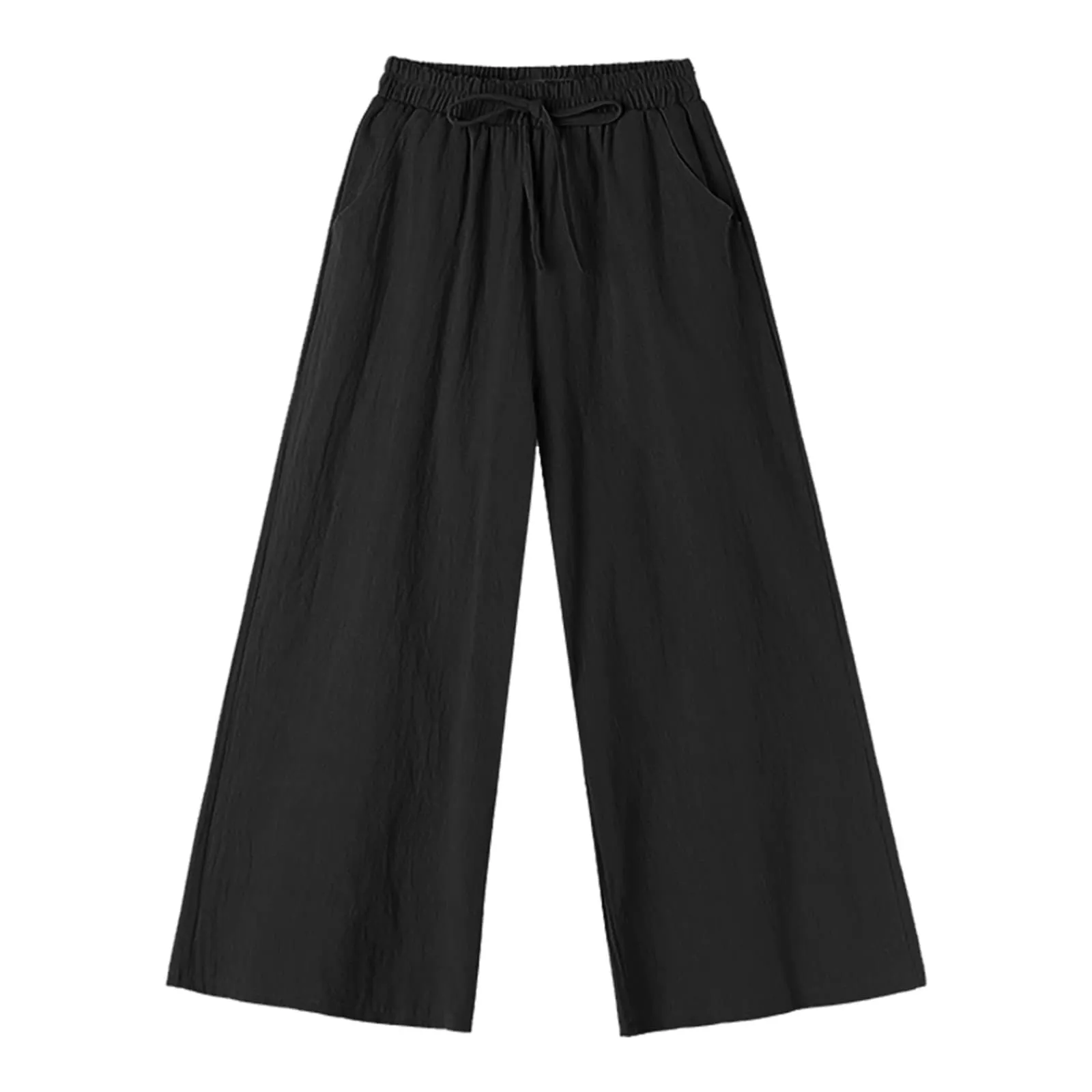 Pinocchietti Estivi Donna Pantaloni Eleganti Sportivi Estivi Pinocchietti 3/4 Cotone E Lino Leggeri Bermuda Capri Di Cotone Elasticizzati Pantalone Della Tuta Da Corsa Pants Da Donna Taglie Forti - immagine 6