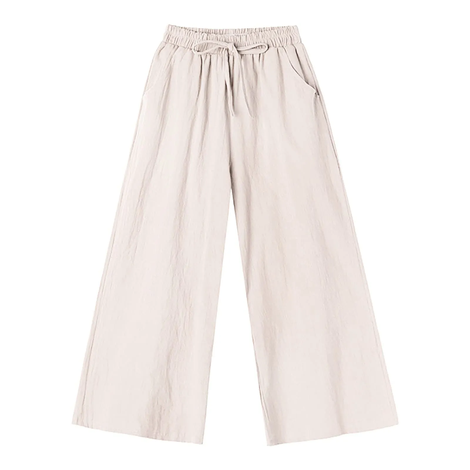 Pinocchietti Estivi Donna Pantaloni Eleganti Sportivi Estivi Pinocchietti 3/4 Cotone E Lino Leggeri Bermuda Capri Di Cotone Elasticizzati Pantalone Della Tuta Da Corsa Pants Da Donna Taglie Forti - immagine 5