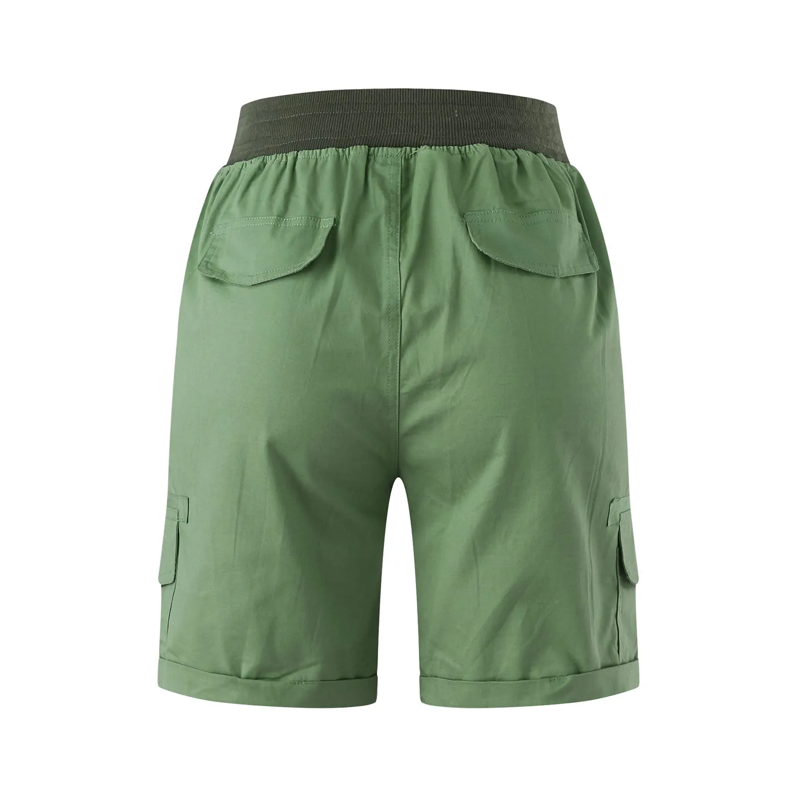 Generico Pantaloncini Cargo Donna Estivi - Pantaloni Corti Estivi da Donna Sportivo Leggero Lavoro Pantaloni Corti Escursionismo a Vita Alta con Tasche per Viaggi Campeggio Sport Tennis - immagine 5