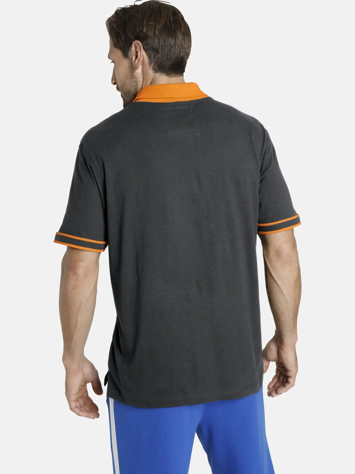 Jan Vanderstorm Polo da uomo Isfried, grigio scuro, XL - immagine 4