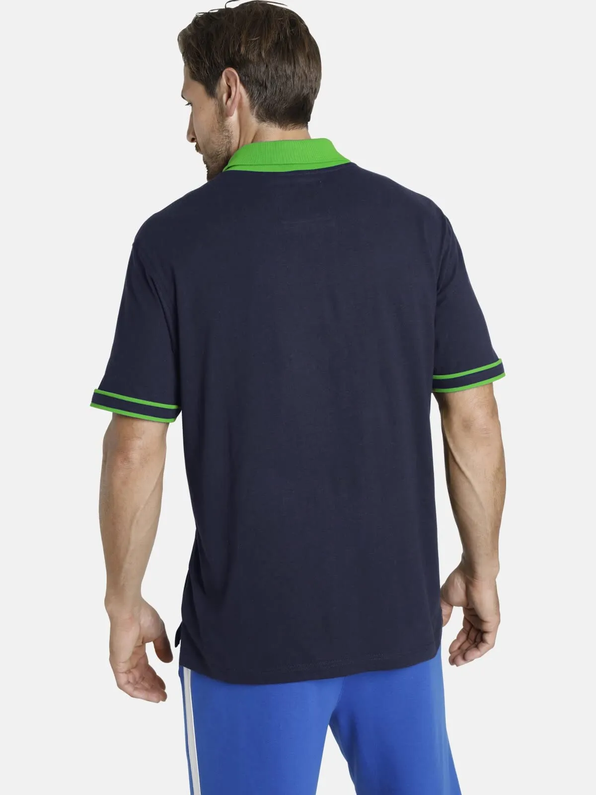 Jan Vanderstorm Polo da uomo Isfried, Blu, 4XL - immagine 4