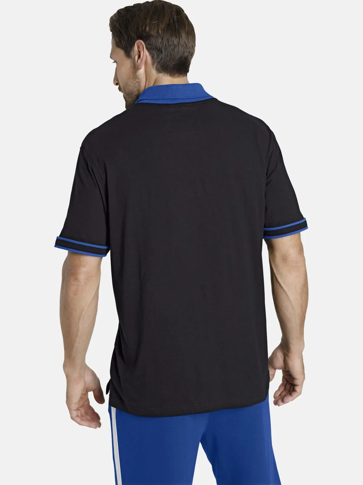 Jan Vanderstorm Isfried - Polo da uomo in 100% cotone, colletto polo e abbottonatura in design a contrasto, polo a maniche corte, taglie grandi di L-7XL Comfort Fit, Nero , XL - immagine 4