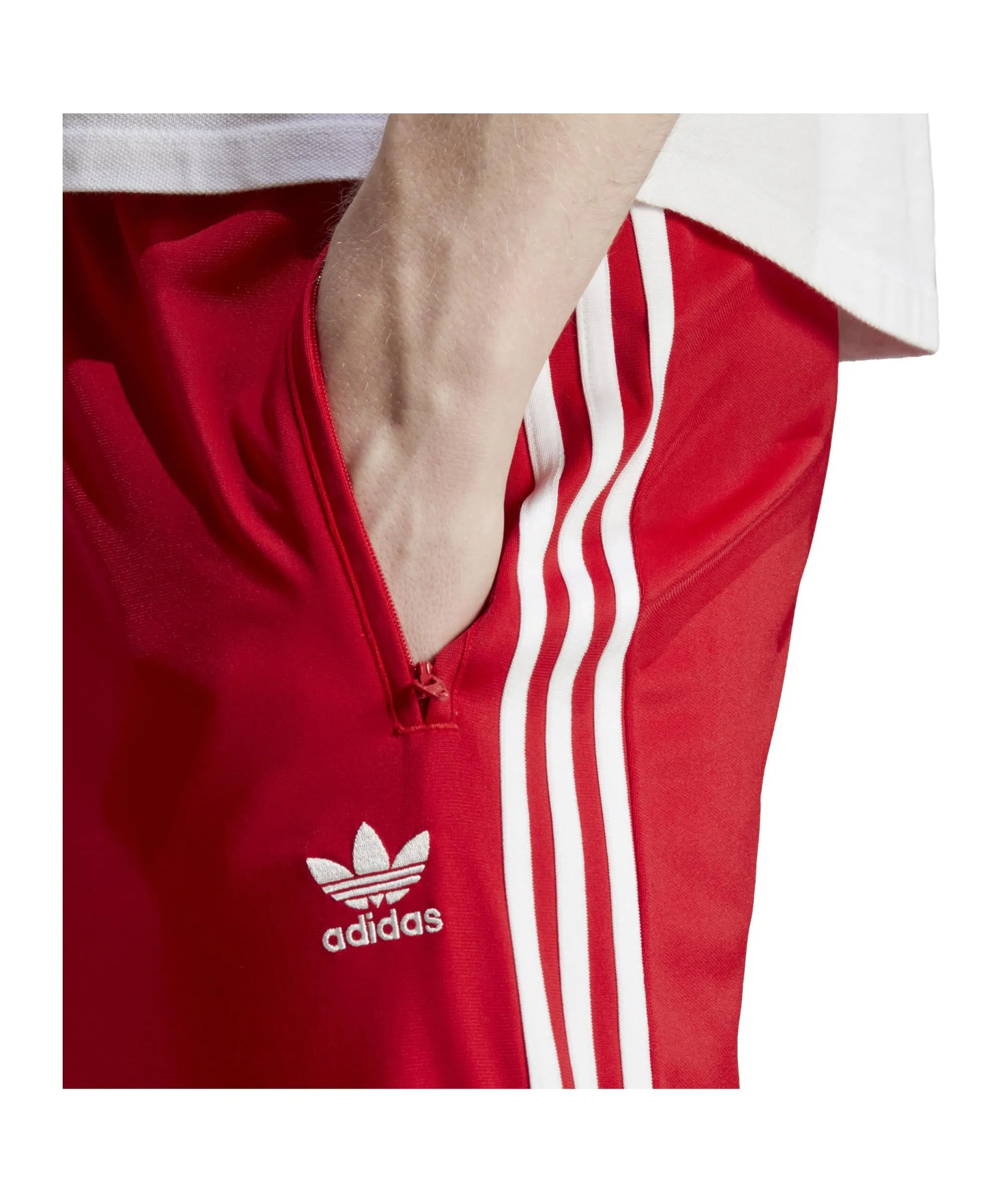 ADIDAS IJ7057 Firebird TP Pantaloni Sportivi Uomo Better Scarlet/White Taglia XS - immagine 4