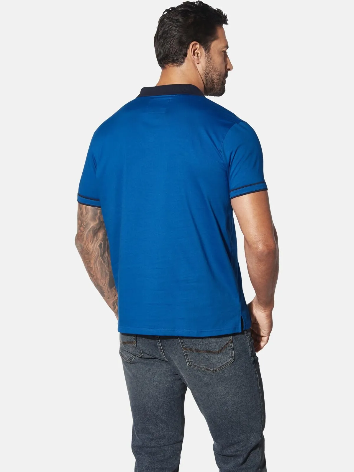 Jan Vanderstorm Polo da uomo Isfried, Blu reale, XXL - immagine 3