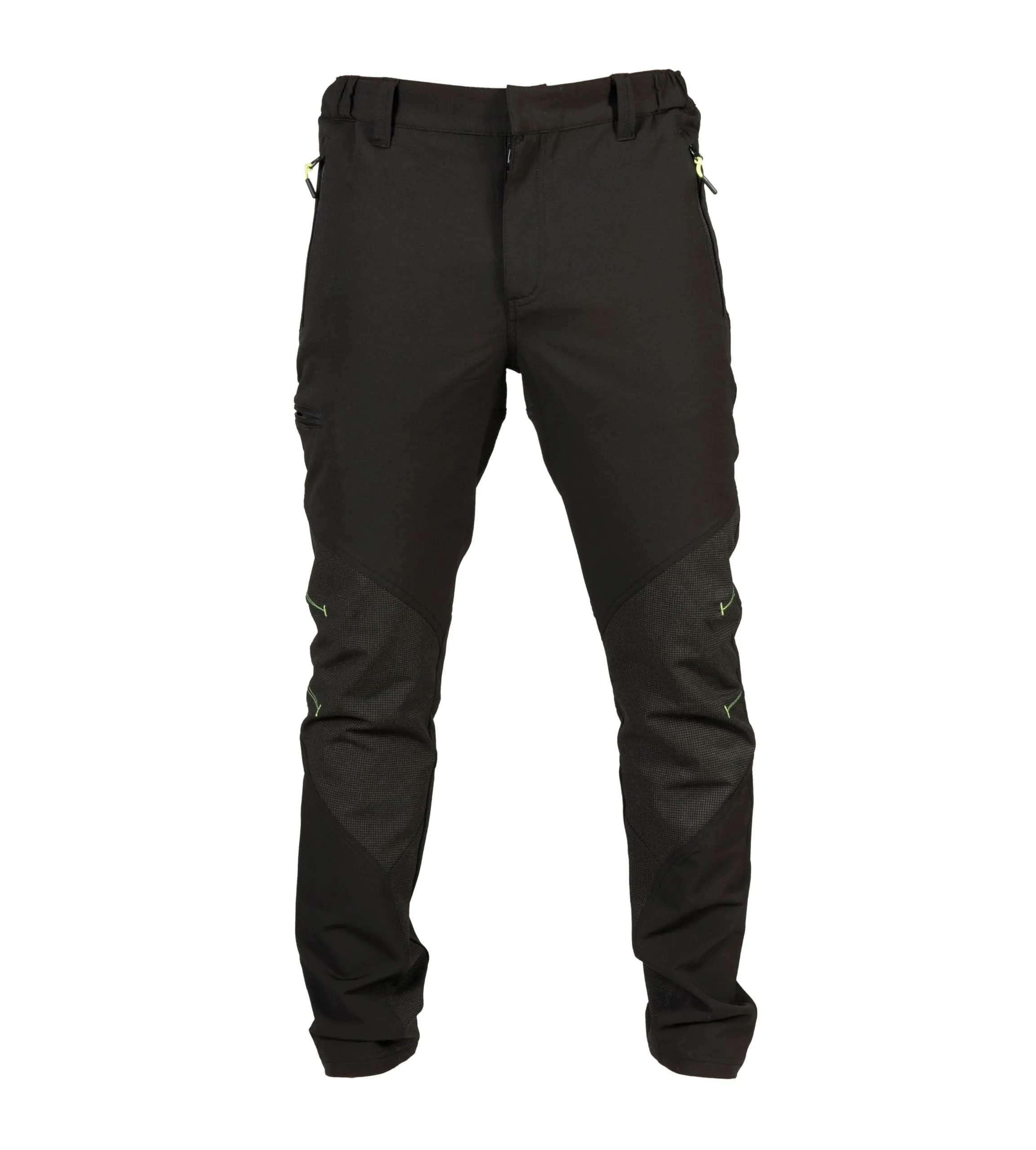 Ergos Workwear JRC ADAMELLO Medium Pantalone da Uomo in Nylon Tessuto Elasticizzato 4 Stretch Multitasche Triple Cuciture da Lavoro (IT, Testo, M, Regular, Regular, Standard, Nero) - immagine 1