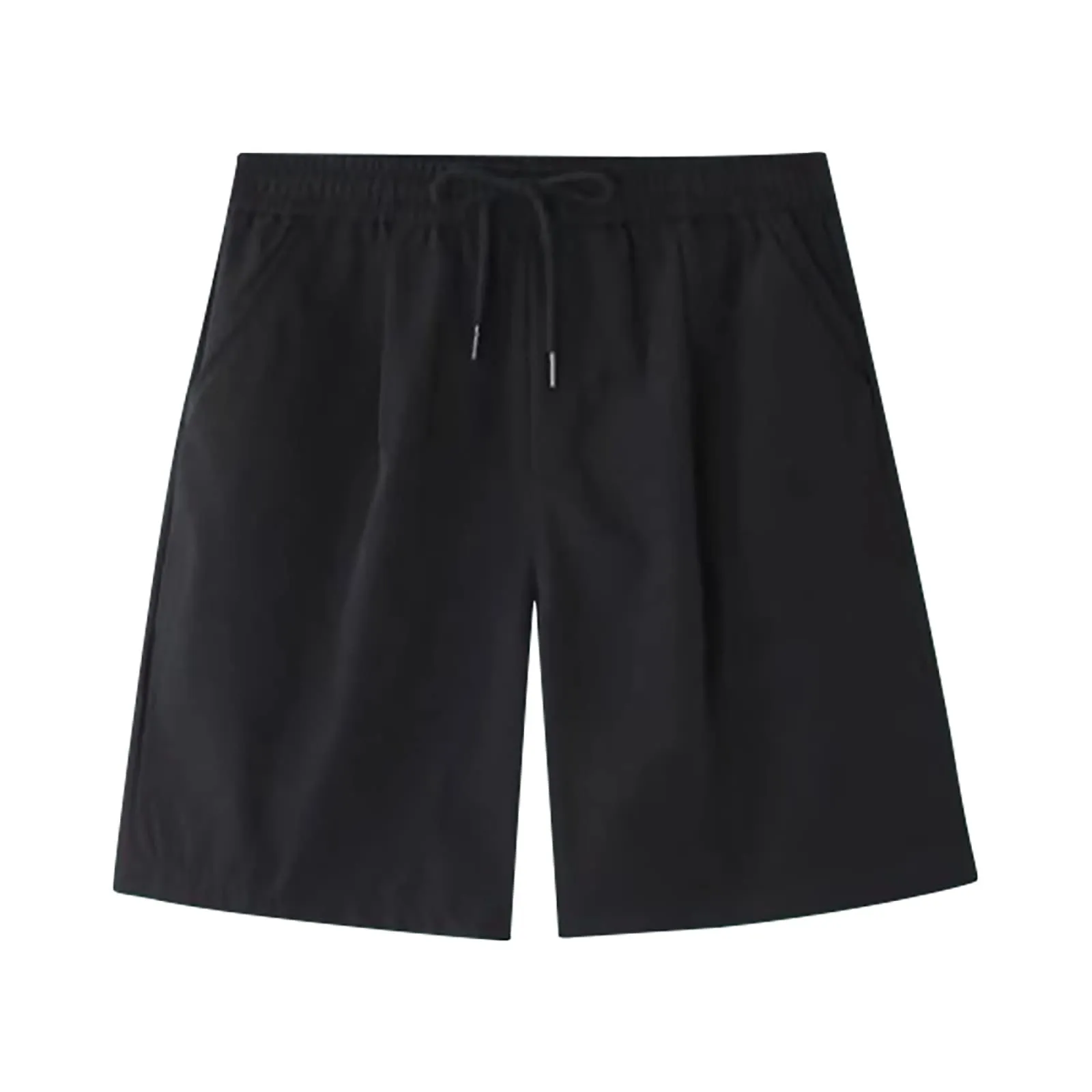 Fccrian Pantaloncini da palestra da uomo al ginocchio corti in tinta unita pantaloncini con coulisse per vacanze estivi spiaggia casual elastico in vita pantaloni da jogging da uomo pantaloni della - immagine 3