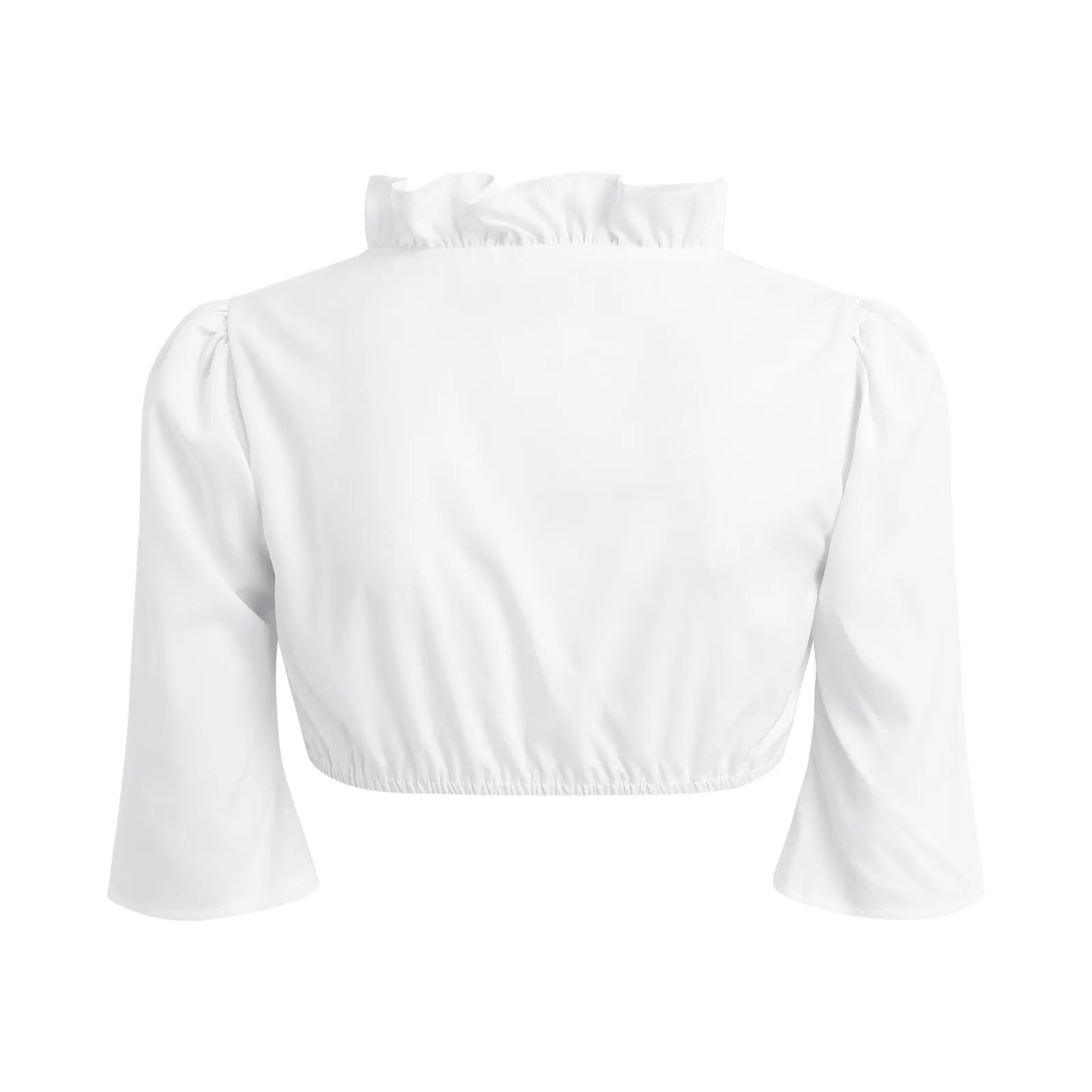 Vhersily Germania Oktoberfest Abito Dirndl Camicia Oktoberfest Donna Costume Bavarese Vestito Elegante Colore Bianco, A Maniche Corte per Feste, Halloween, Carnevale e Party Tradizionali, Clubwear - immagine 8