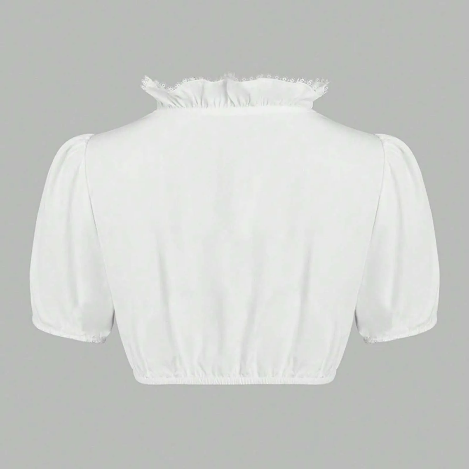 Vhersily Germania Oktoberfest Abito Dirndl Camicia Oktoberfest Donna Costume Bavarese Vestito Elegante Colore Bianco, A Maniche Corte per Feste, Halloween, Carnevale e Party Tradizionali, Clubwear - immagine 6