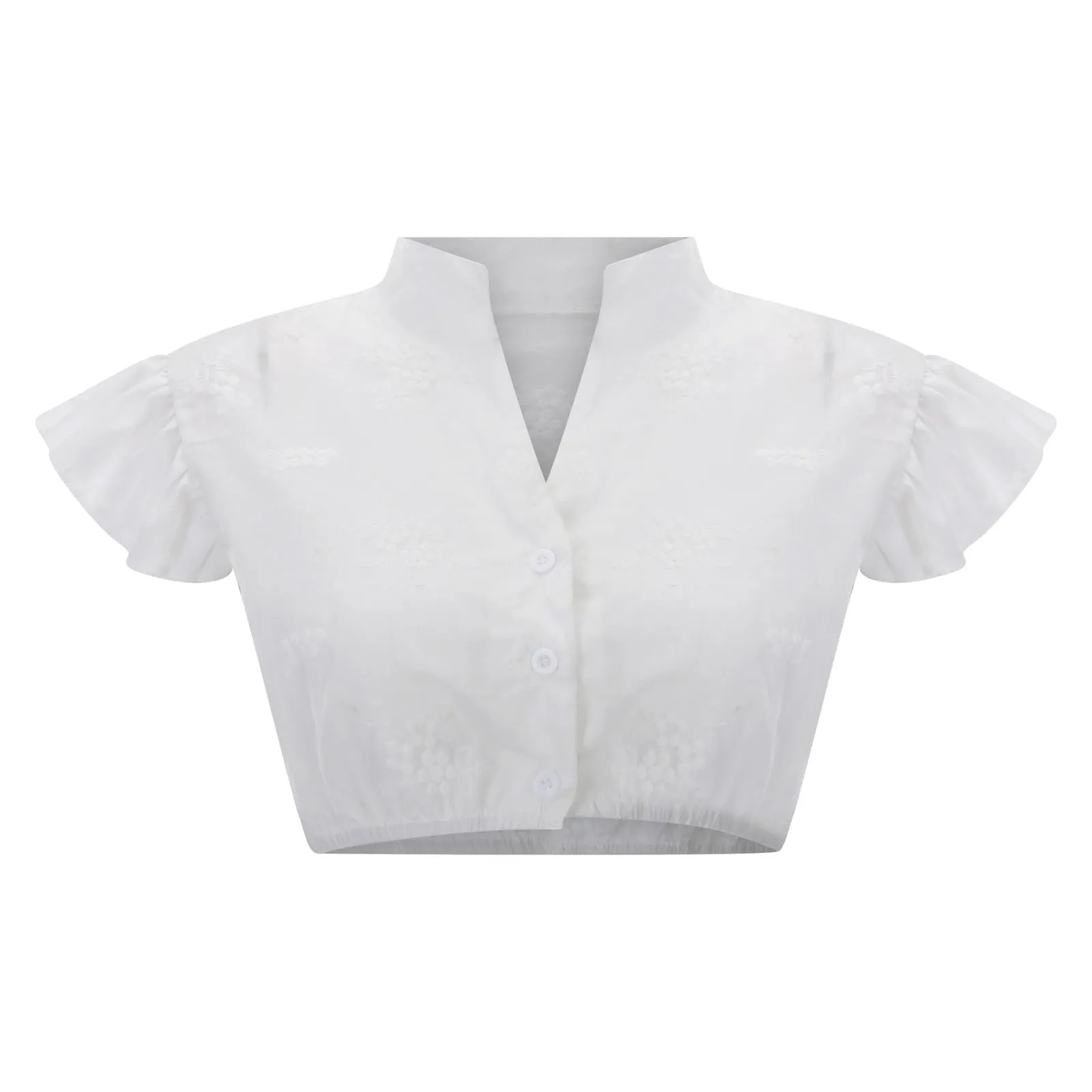 Vhersily Germania Oktoberfest Abito Dirndl Camicia Oktoberfest Donna Costume Bavarese Vestito Elegante Colore Bianco, A Maniche Corte per Feste, Halloween, Carnevale e Party Tradizionali, Clubwear - immagine 1