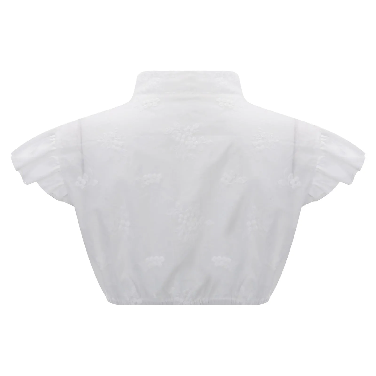 Vhersily Germania Oktoberfest Abito Dirndl Camicia Oktoberfest Donna Costume Bavarese Vestito Elegante Colore Bianco, A Maniche Corte per Feste, Halloween, Carnevale e Party Tradizionali, Clubwear - immagine 5