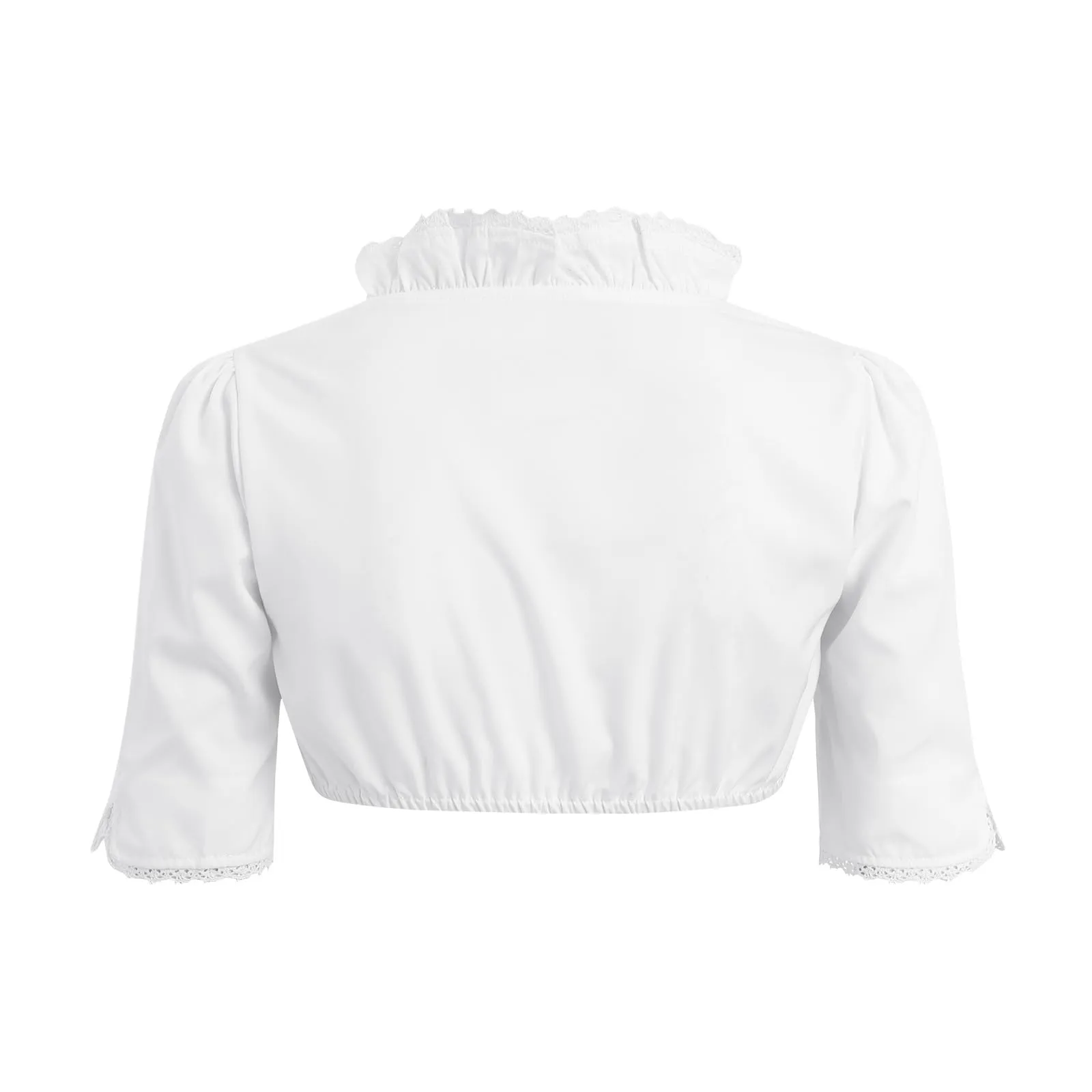 Vhersily Germania Oktoberfest Abito Dirndl Camicia Oktoberfest Donna Costume Bavarese Vestito Elegante Colore Bianco, A Maniche Corte per Feste, Halloween, Carnevale e Party Tradizionali, Clubwear - immagine 6