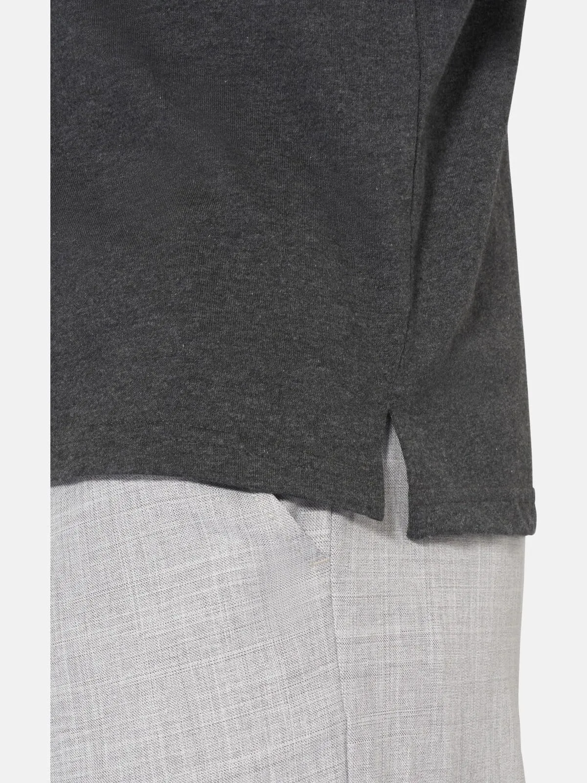Jan Vanderstorm Polo da uomo Isfried, grigio argentato, 4XL - immagine 7