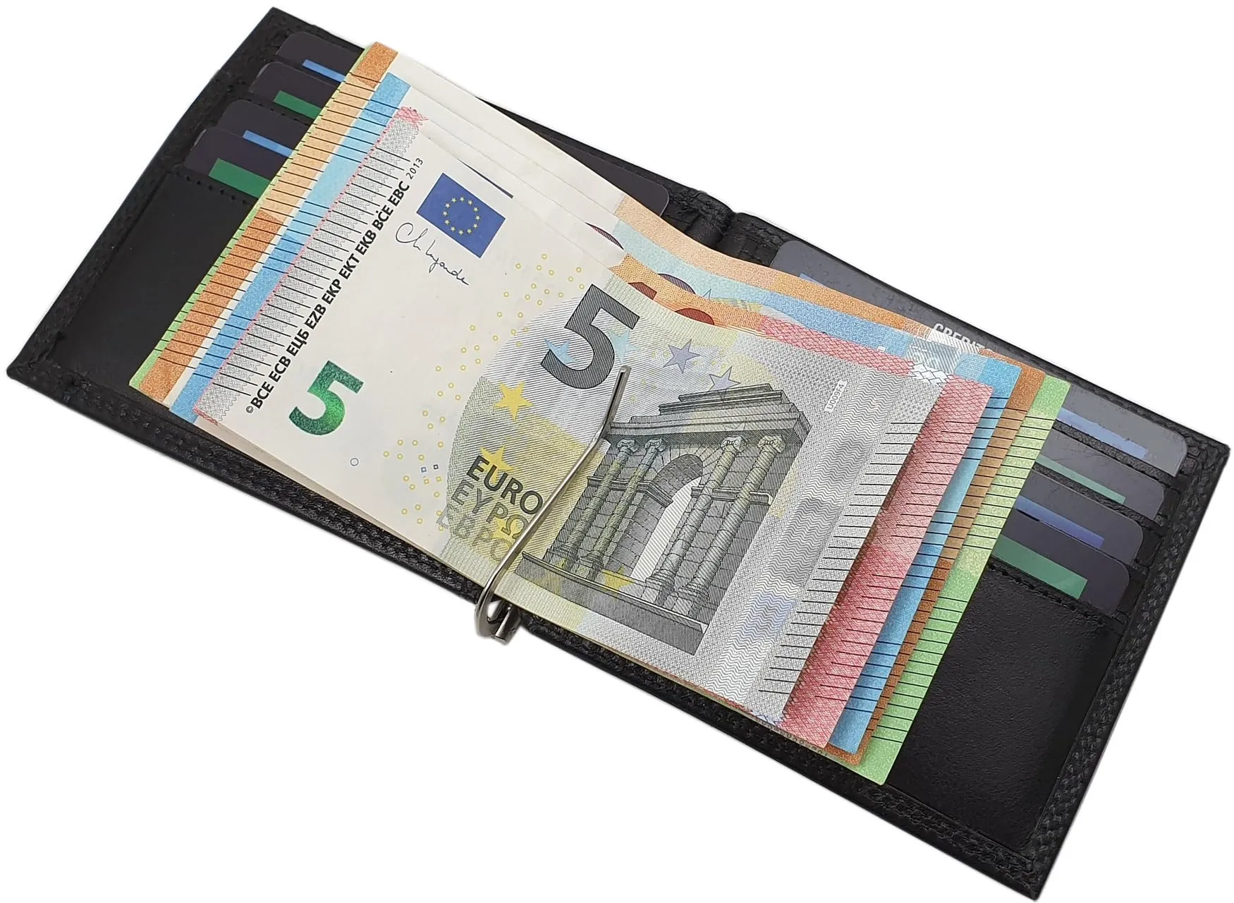 myledershop Vacchetta dollarclip portafoglio MJ-Design-Germany in nero - immagine 2