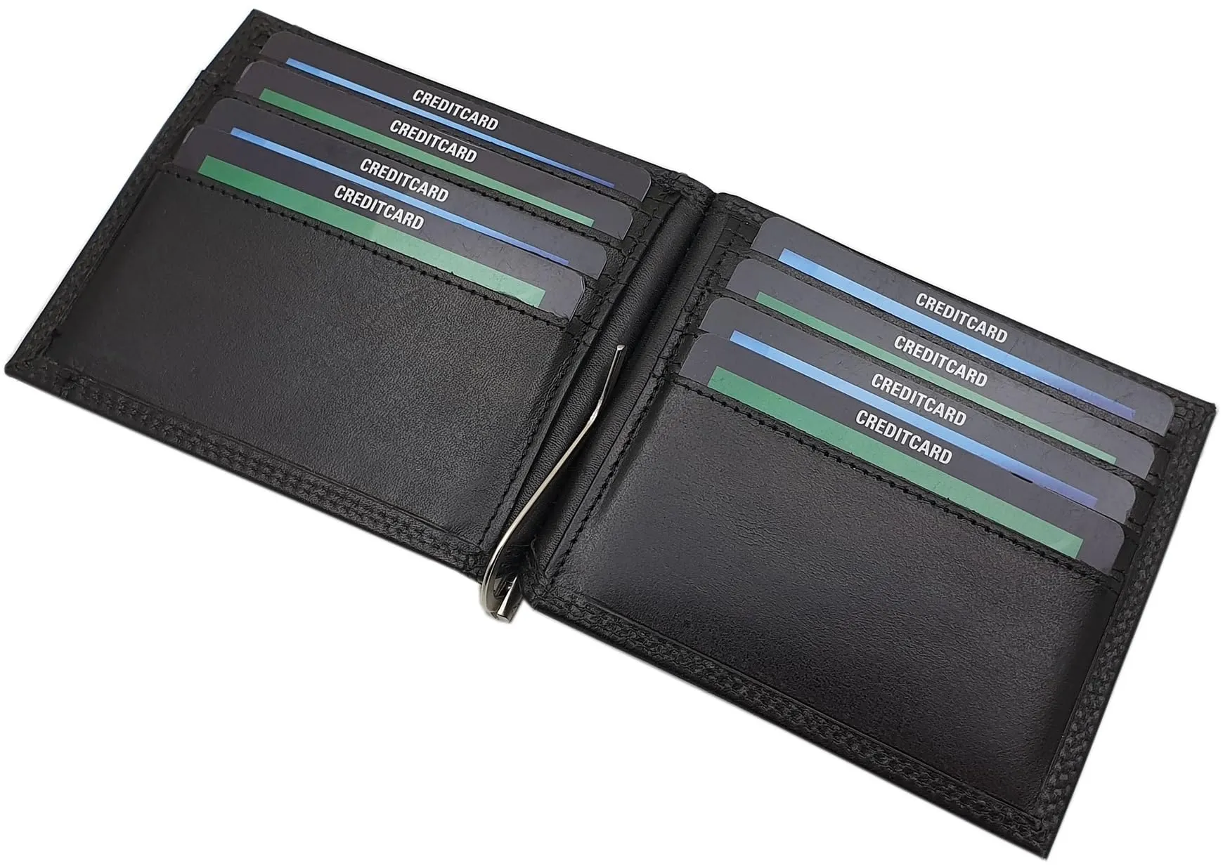 myledershop Vacchetta dollarclip portafoglio MJ-Design-Germany in nero - immagine 4