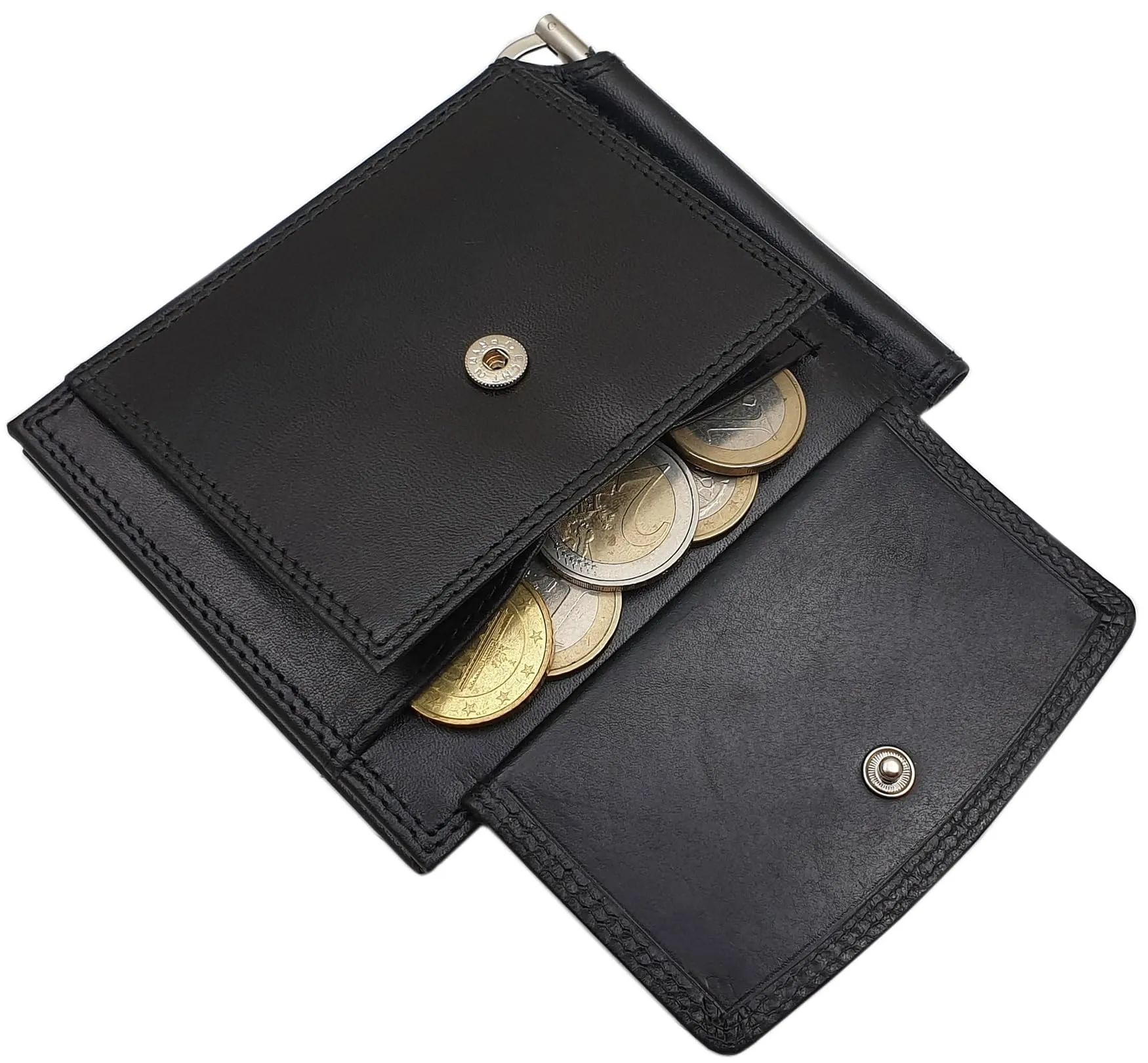 myledershop Vacchetta dollarclip portafoglio MJ-Design-Germany in nero - immagine 5