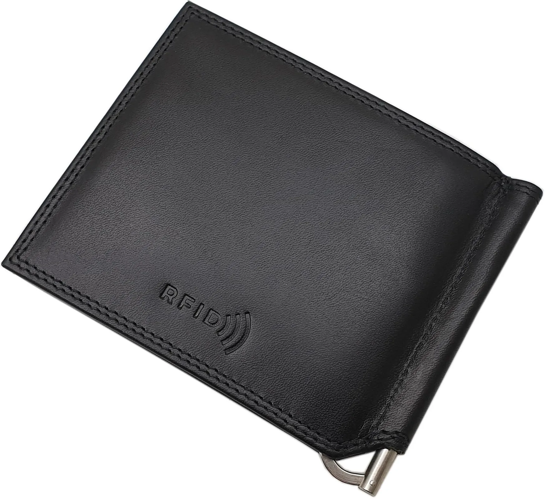 myledershop Vacchetta dollarclip portafoglio MJ-Design-Germany in nero - immagine 7