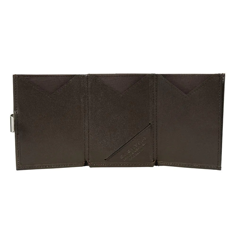 EXENTRI Portafogli tri-fold - Blocco RFID con clip di chiusura in acciaio inossidabile - immagine 3