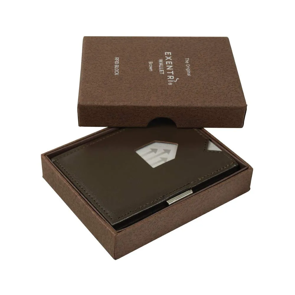 EXENTRI Portafogli tri-fold - Blocco RFID con clip di chiusura in acciaio inossidabile - immagine 4