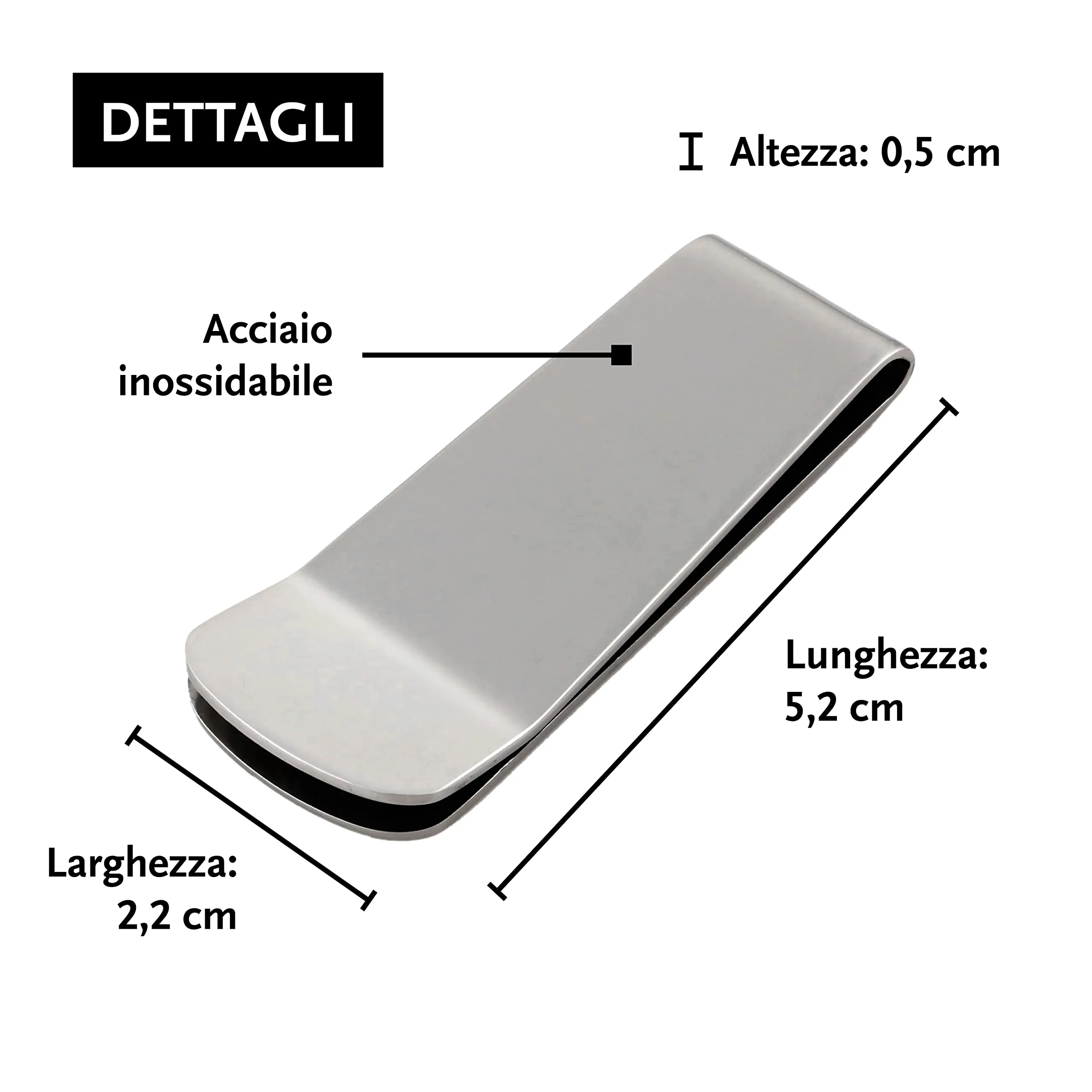 DonDon Fermasoldi Uomo Color Argento - immagine 2