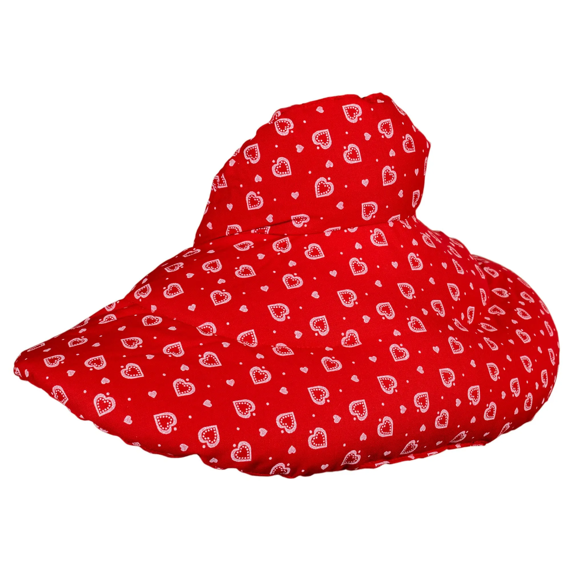 Cuscino termico - cuscino del collo, cuori rosso. Cuscino termico con semi di uva. Cuscino cervicale - immagine 1