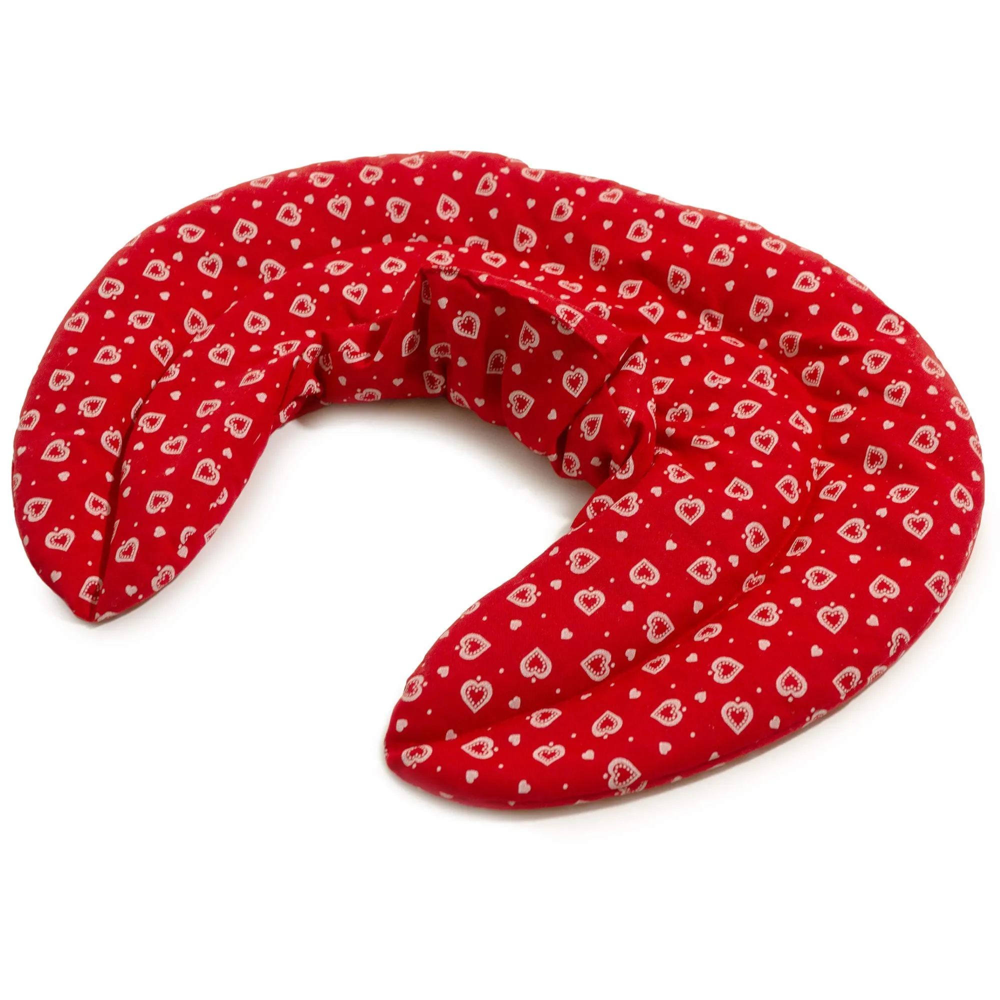 Cuscino termico - cuscino del collo, cuori rosso. Cuscino termico con semi di uva. Cuscino cervicale - immagine 4