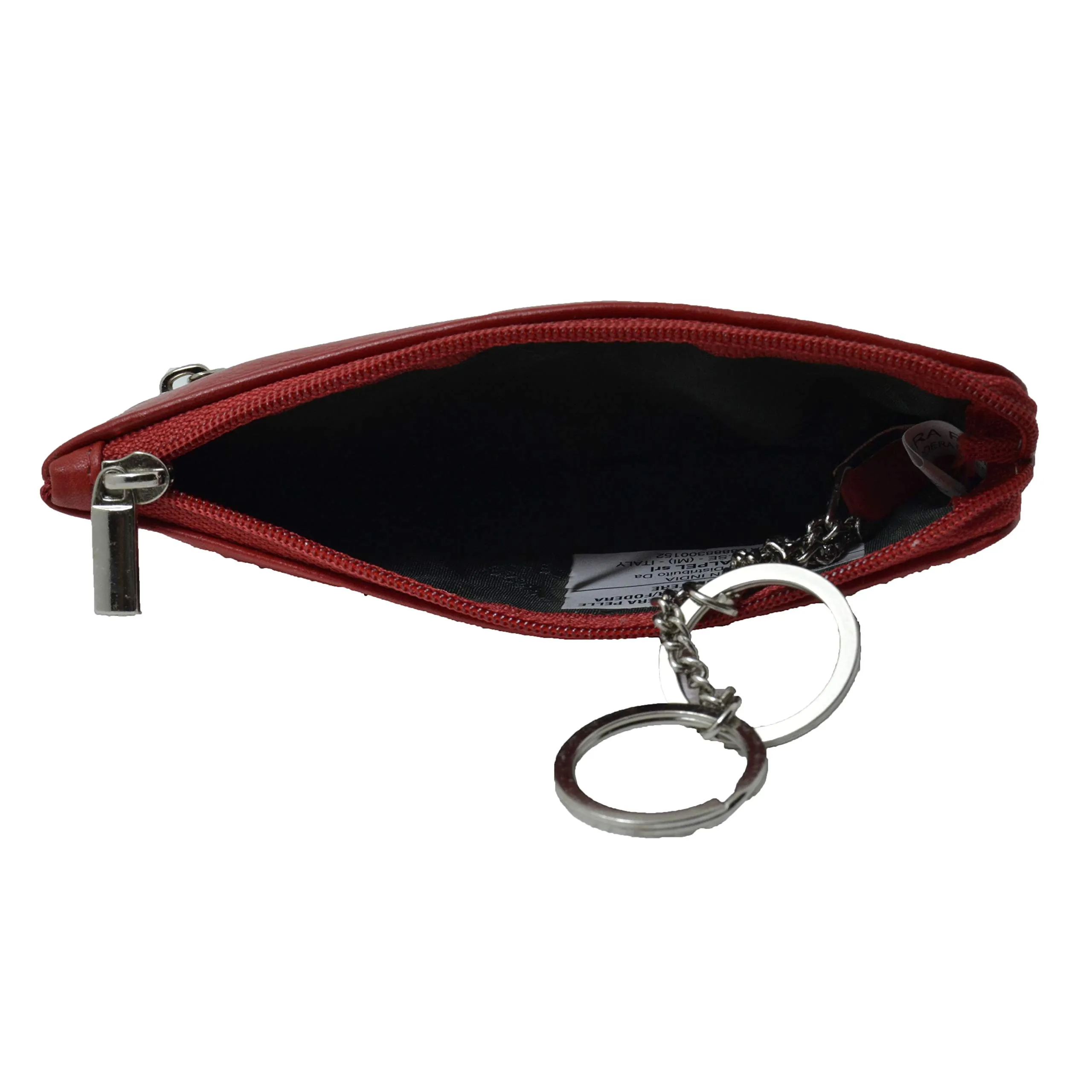 CONTE MASSIMO Portachiavi Per Uomo e Donna, Vera Pelle, 2 Tasche con Cerniera, Ganci, Con Scatola Regalo - immagine 5