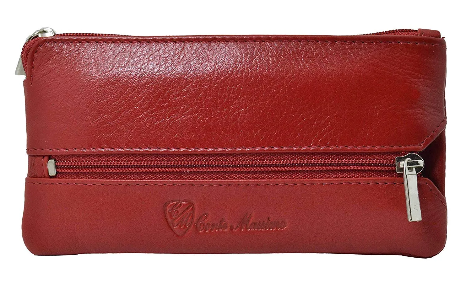 CONTE MASSIMO Portachiavi Per Uomo e Donna, Vera Pelle, 2 Tasche con Cerniera, Ganci, Con Scatola Regalo - immagine 8