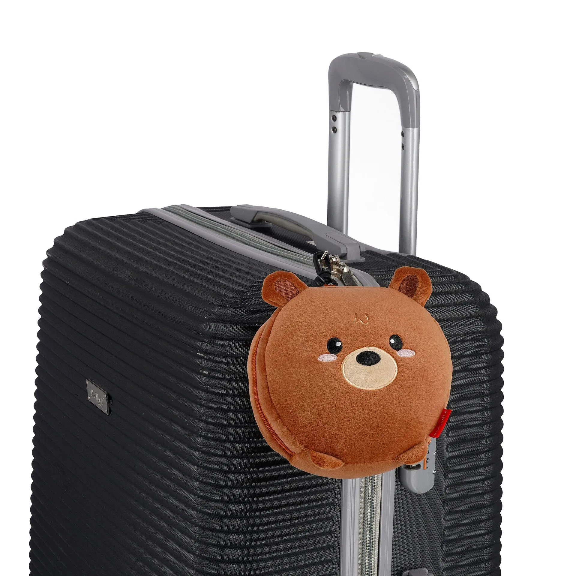 Legami - Cuscino da Viaggio con Mascherina da Notte, Chiusura a Zip, Salvaspazio, Gancio per un Trasporto comodo, 16x16 cm, Tema Teddy Bear - immagine 5